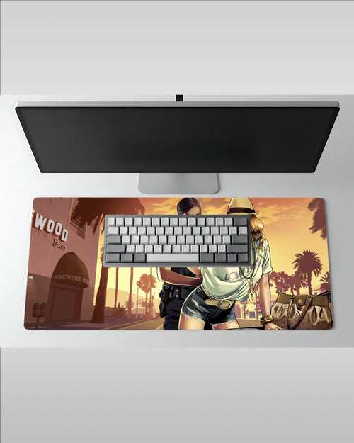 GTA Vibe Desk Mat – Urban Crime City Gaming Pad  58 × 28 cm Desk Surface