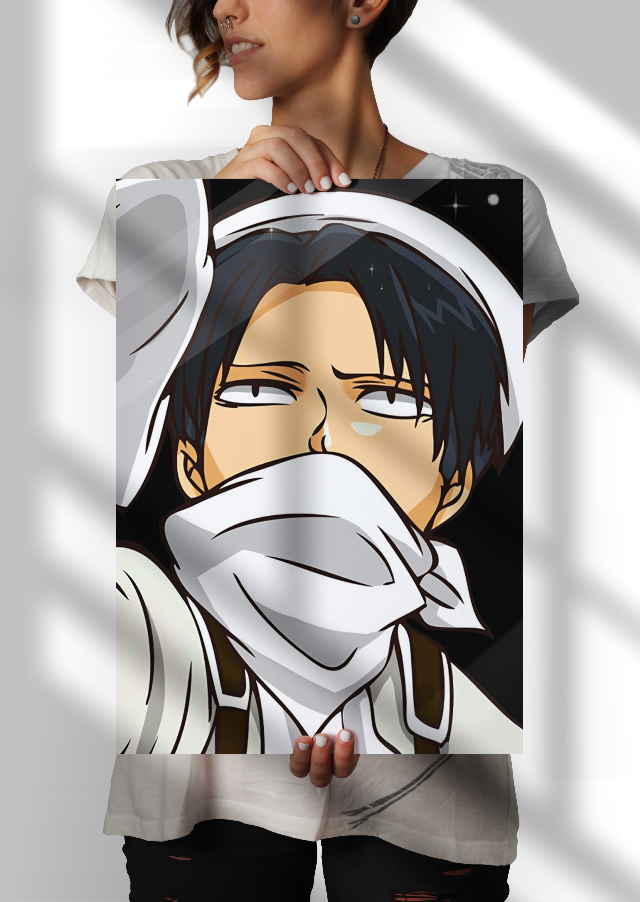 Attack on Titan Levi Ackerman Anime Metal Poster