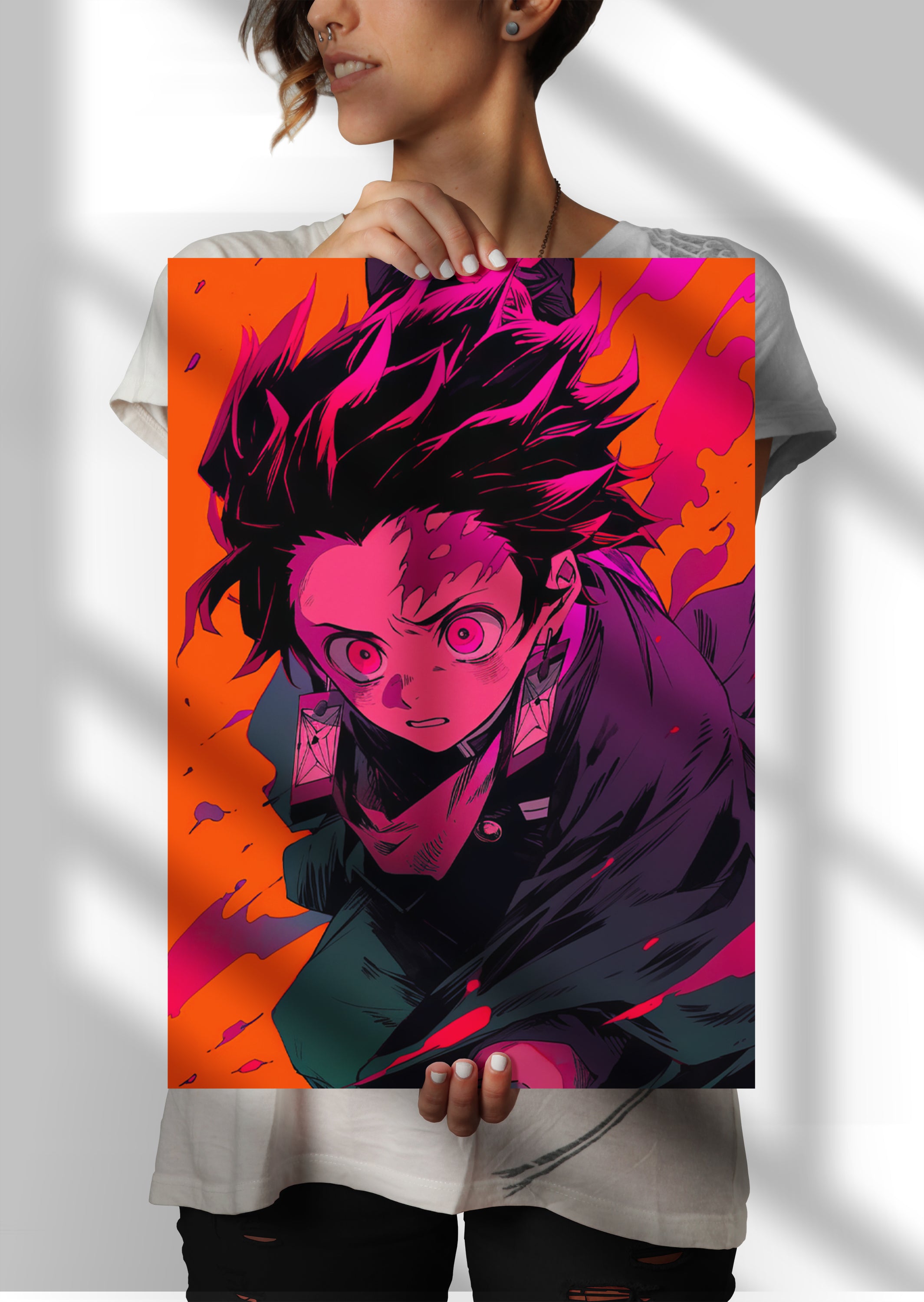 Demon Slayer Tanjiro Anime Metal Poster