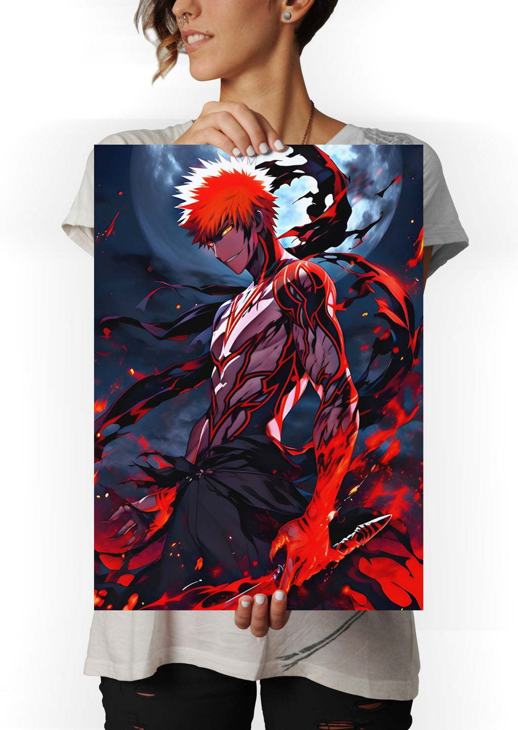 Ichigo Kurosaki Bleach Anime Metal Poster