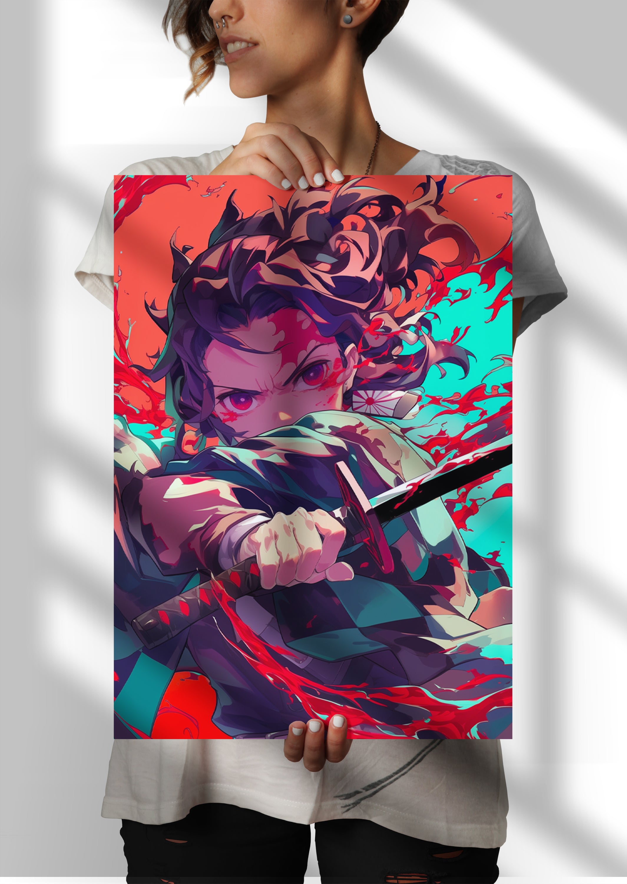 Tanjiro Demon Slayer Anime Metal Poster