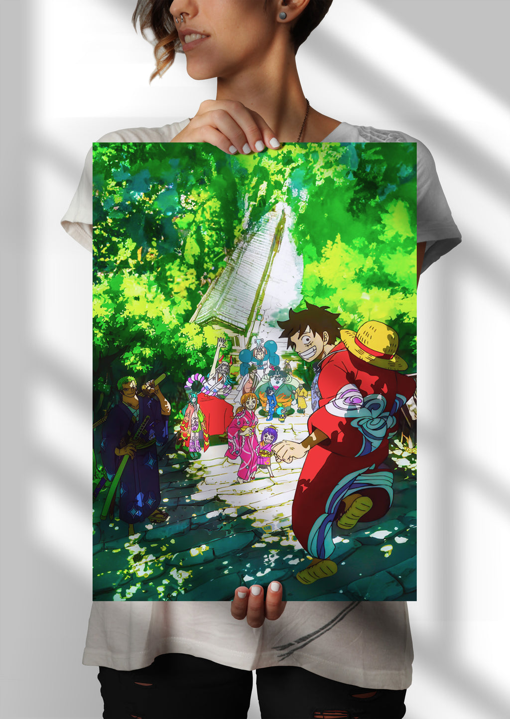 One Piece Wano Arc Straw Hat Pirates Anime Metal Poster
