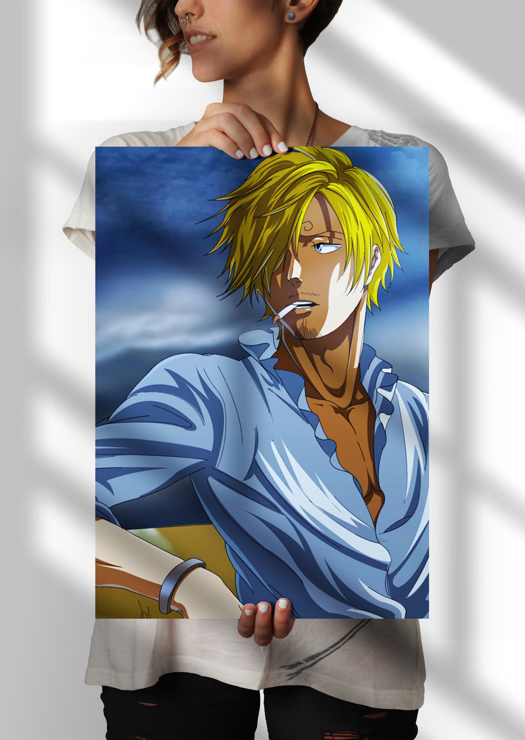 Sanji One Piece Anime Metal Poster
