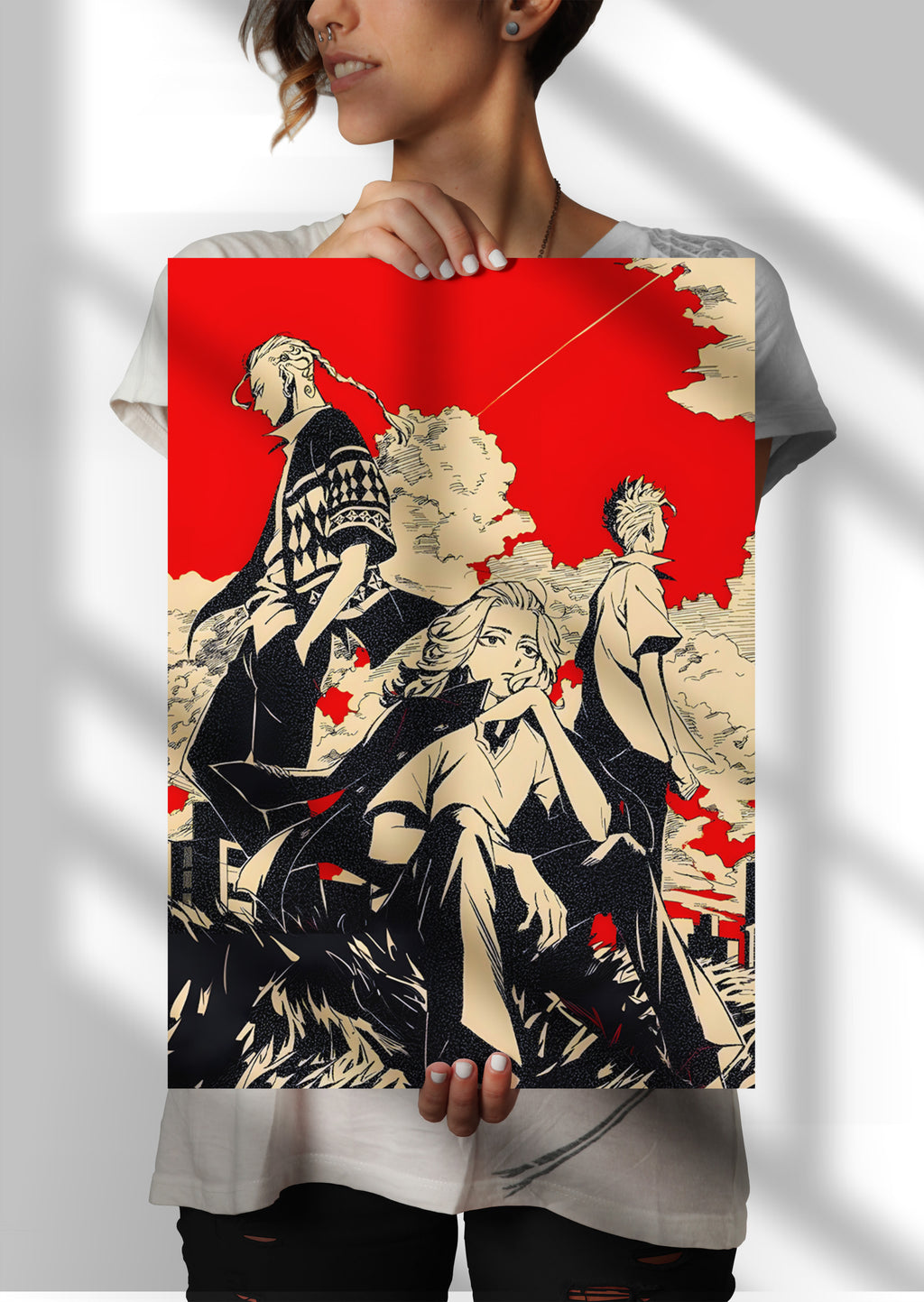 Tokyo Revengers Anime Metal Poster Takemichi, Mikey, Draken