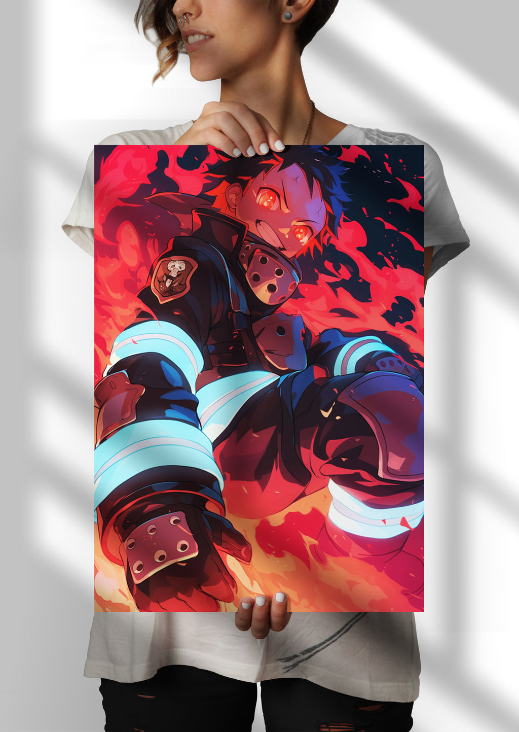 Fire Force Shinra Kusakabe Anime Metal Poster