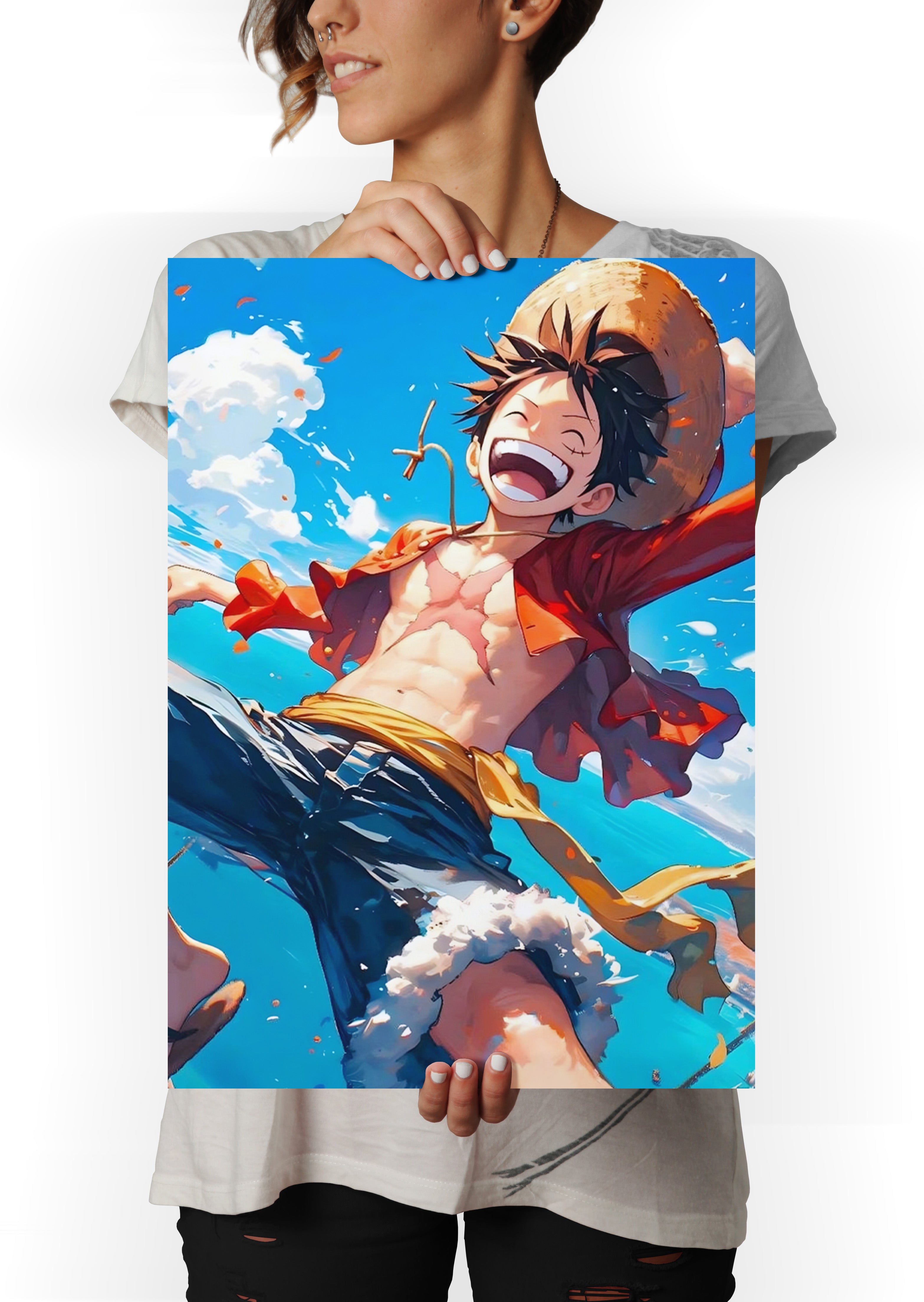 Monkey D Luffy One Piece Anime Metal Poster