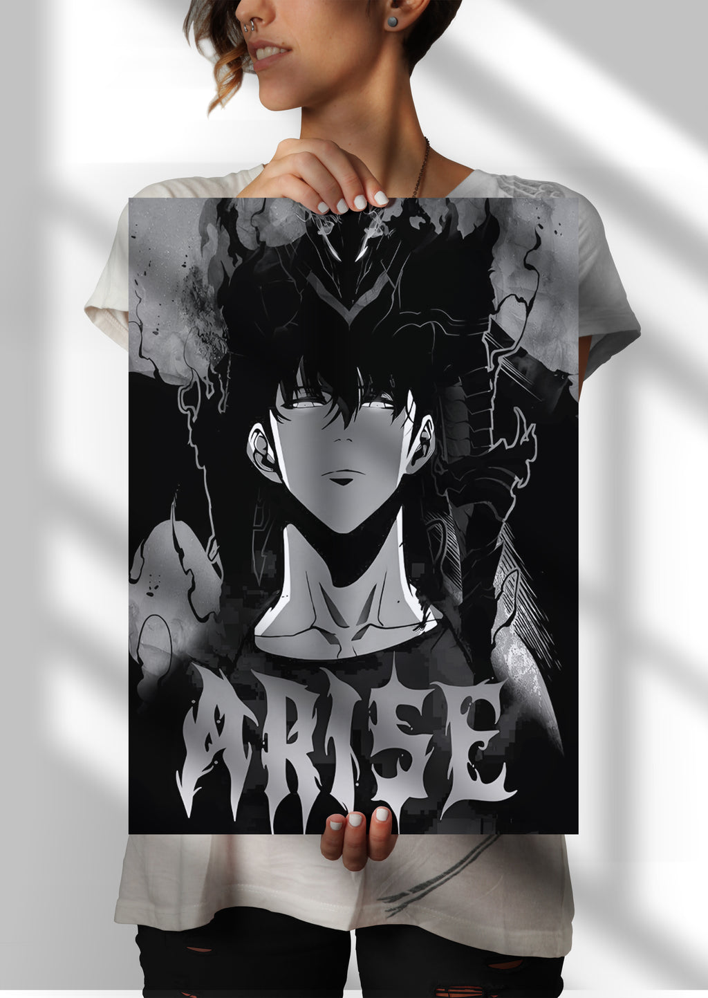 Solo Leveling Arise Sung Jin Woo Anime Metal Poster