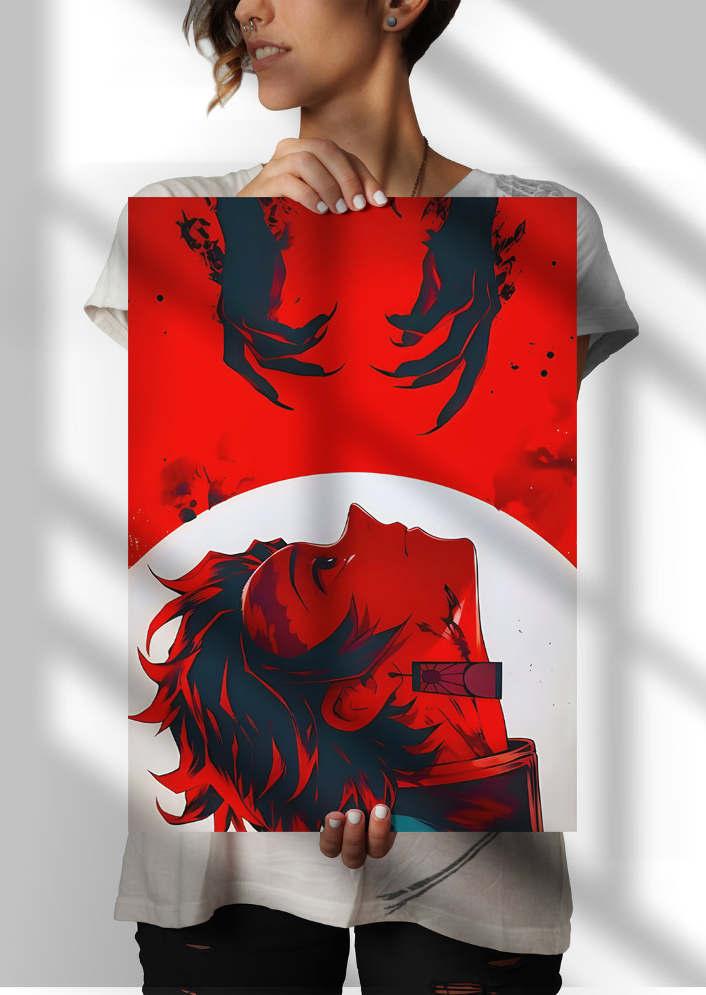 Tanjiro Kamado Metal Poster Demon Slayer Anime