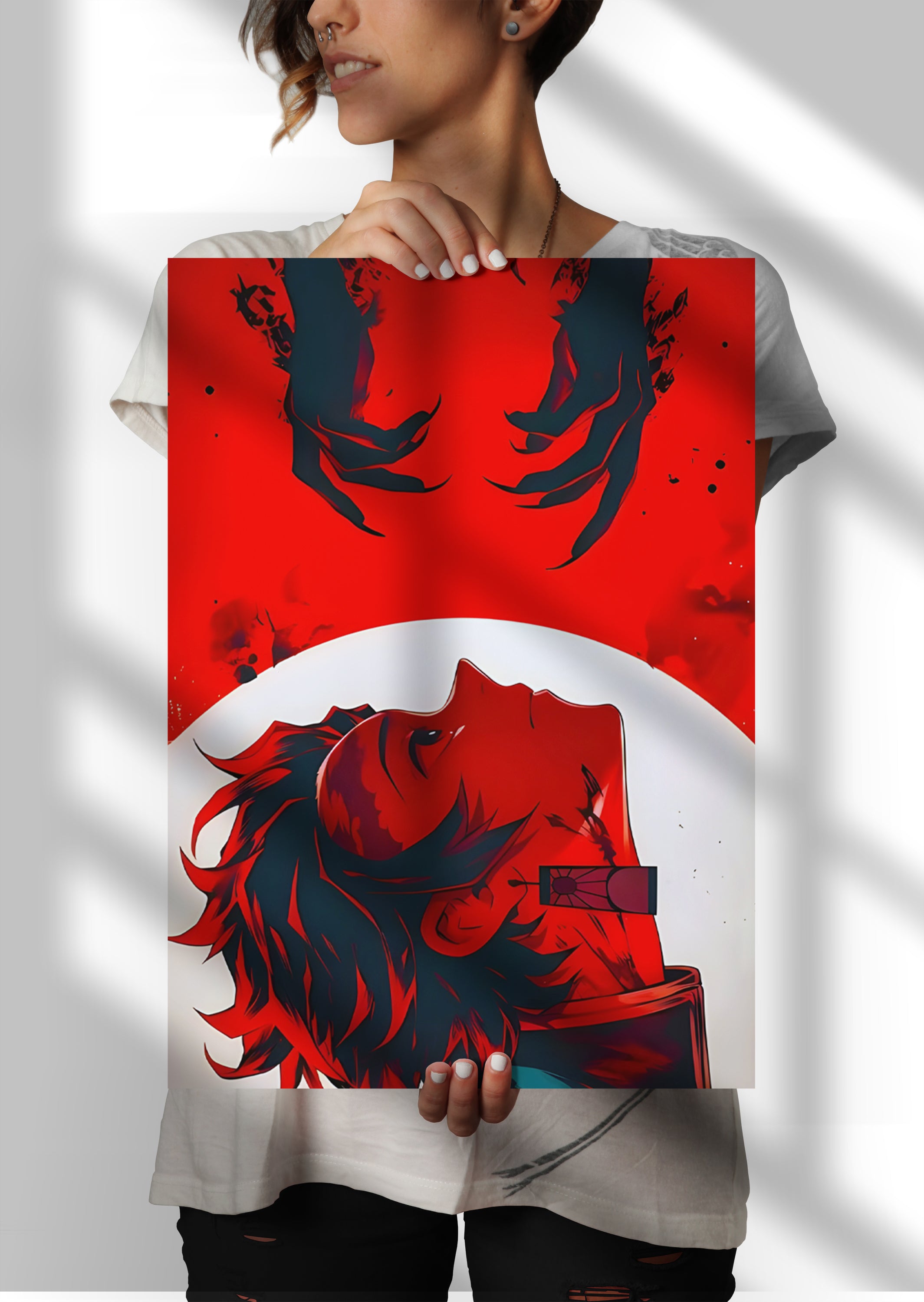 Tanjiro Kamado Metal Poster Demon Slayer Anime