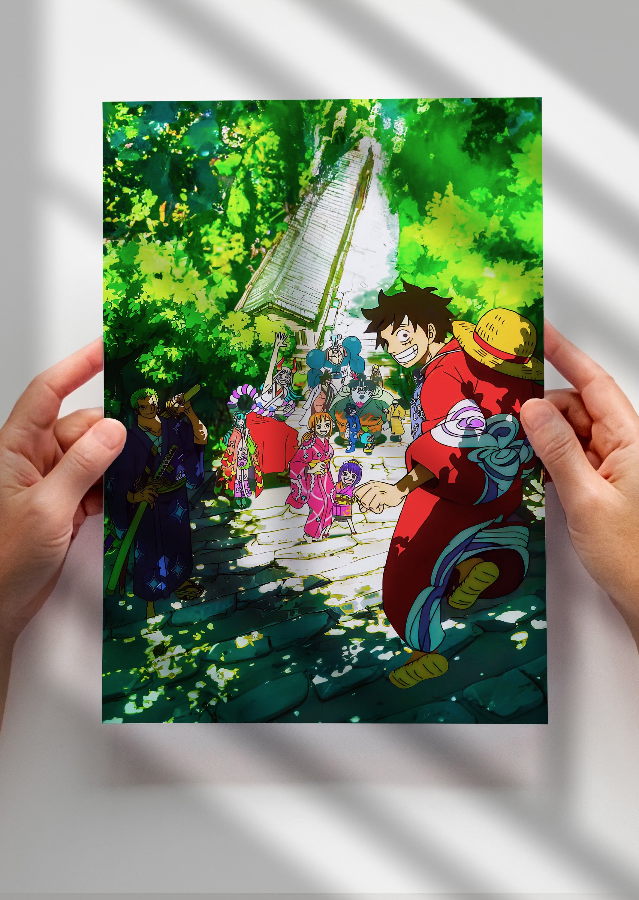 One Piece Wano Arc Straw Hat Pirates Anime Metal Poster