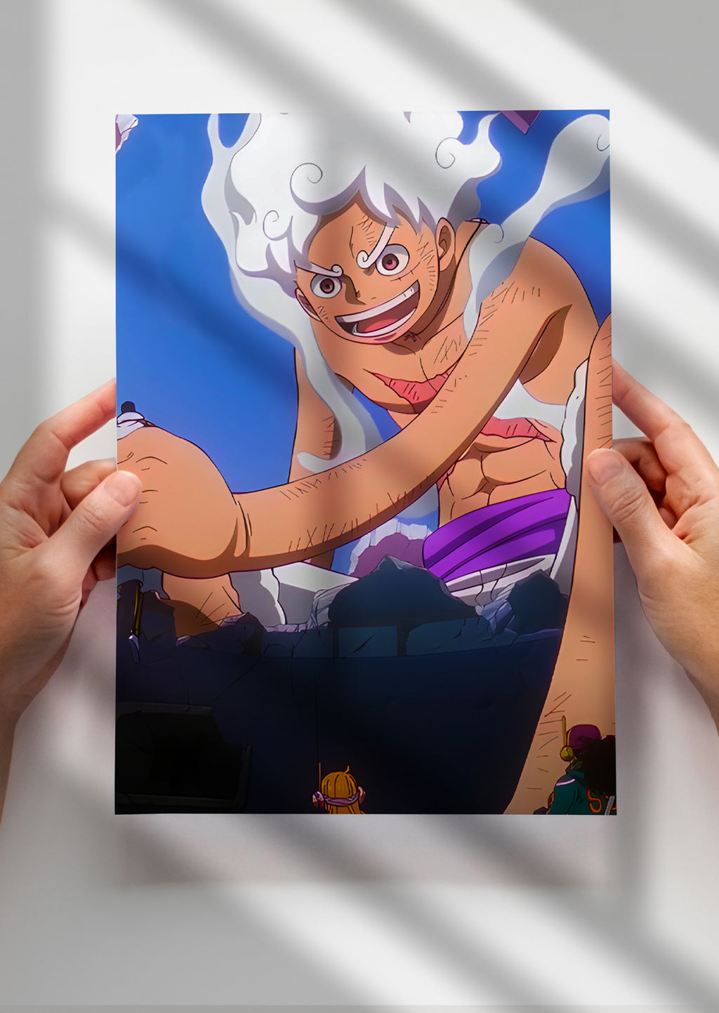 Monkey D Luffy Gear 5 Egghead Arc Anime Metal Poster