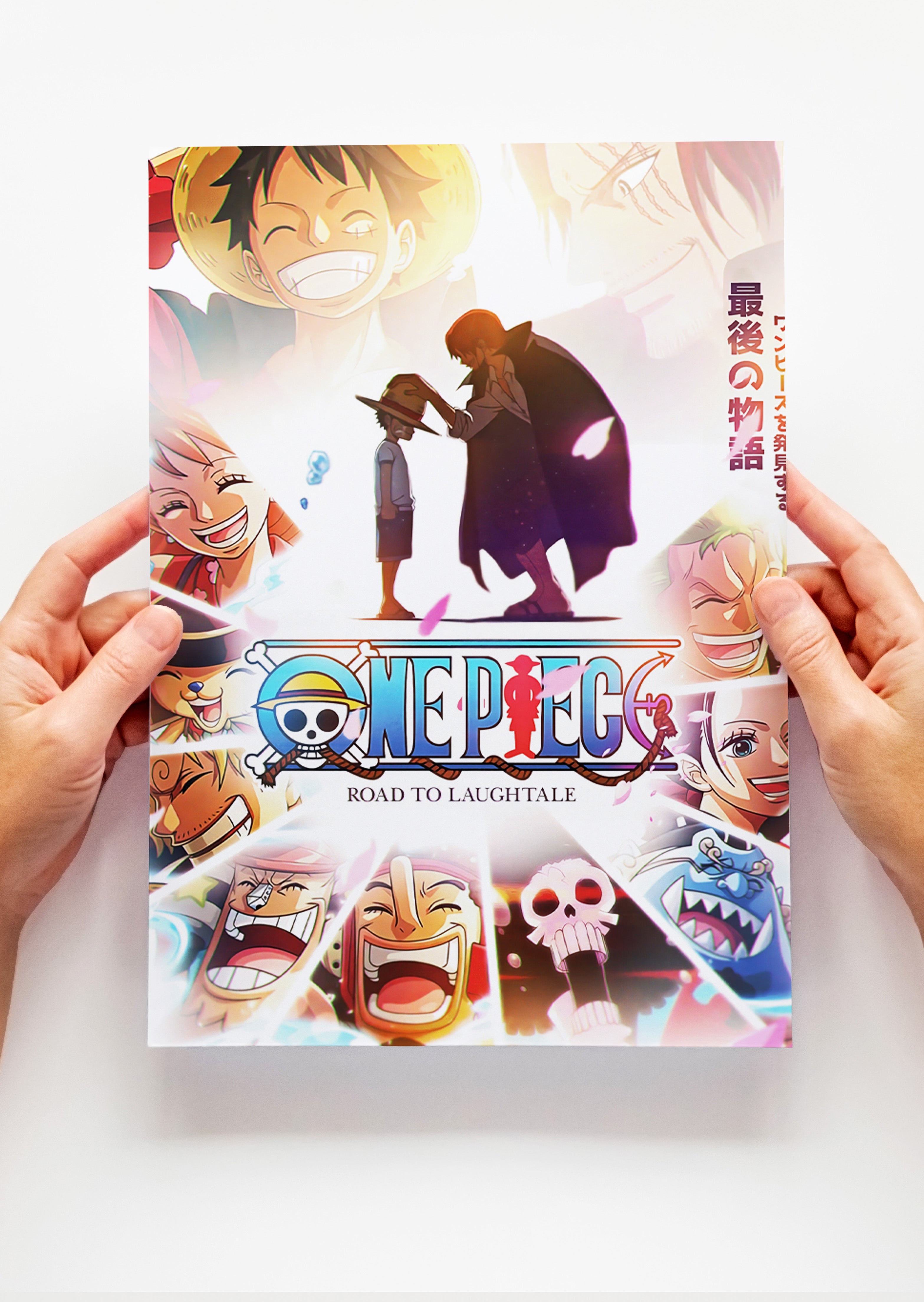 One Piece Luffy Shanks Zoro Sanji Nami Robin Chopper Brook Franky and Jimbei Anime Metal Poster