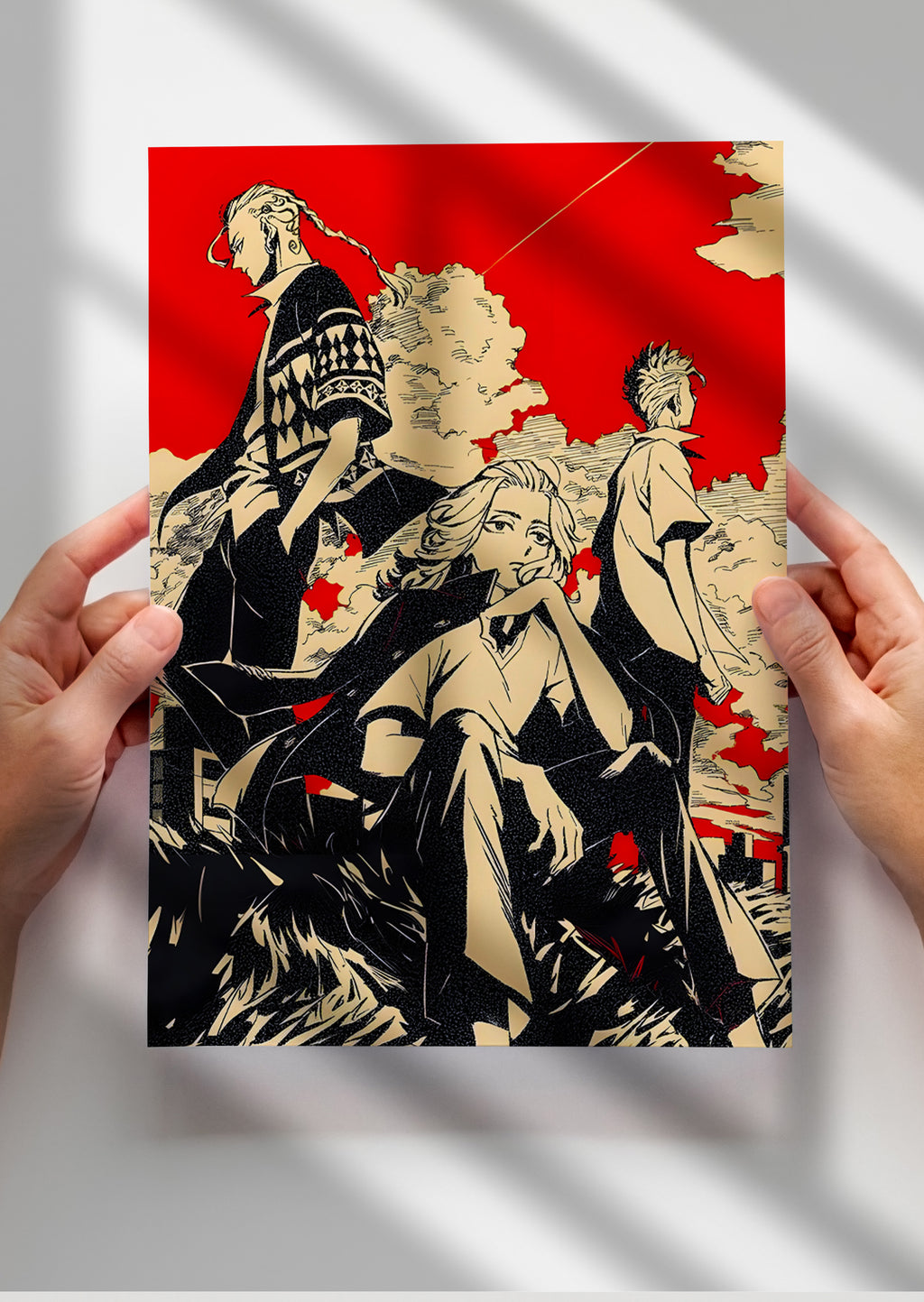 Tokyo Revengers Anime Metal Poster Takemichi, Mikey, Draken