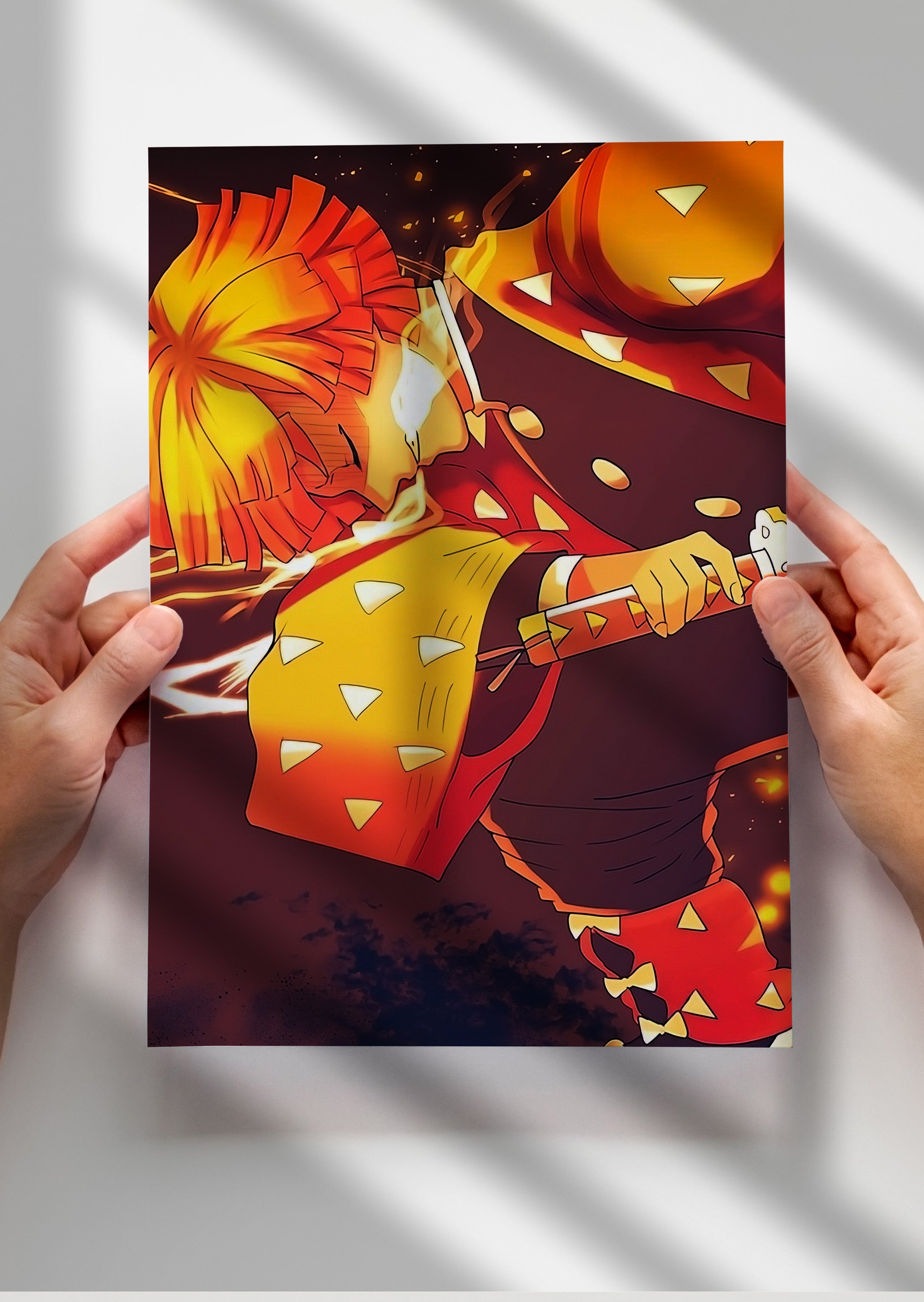Zenitsu Agatsuma Demon Slayer  Anime Metal Poster