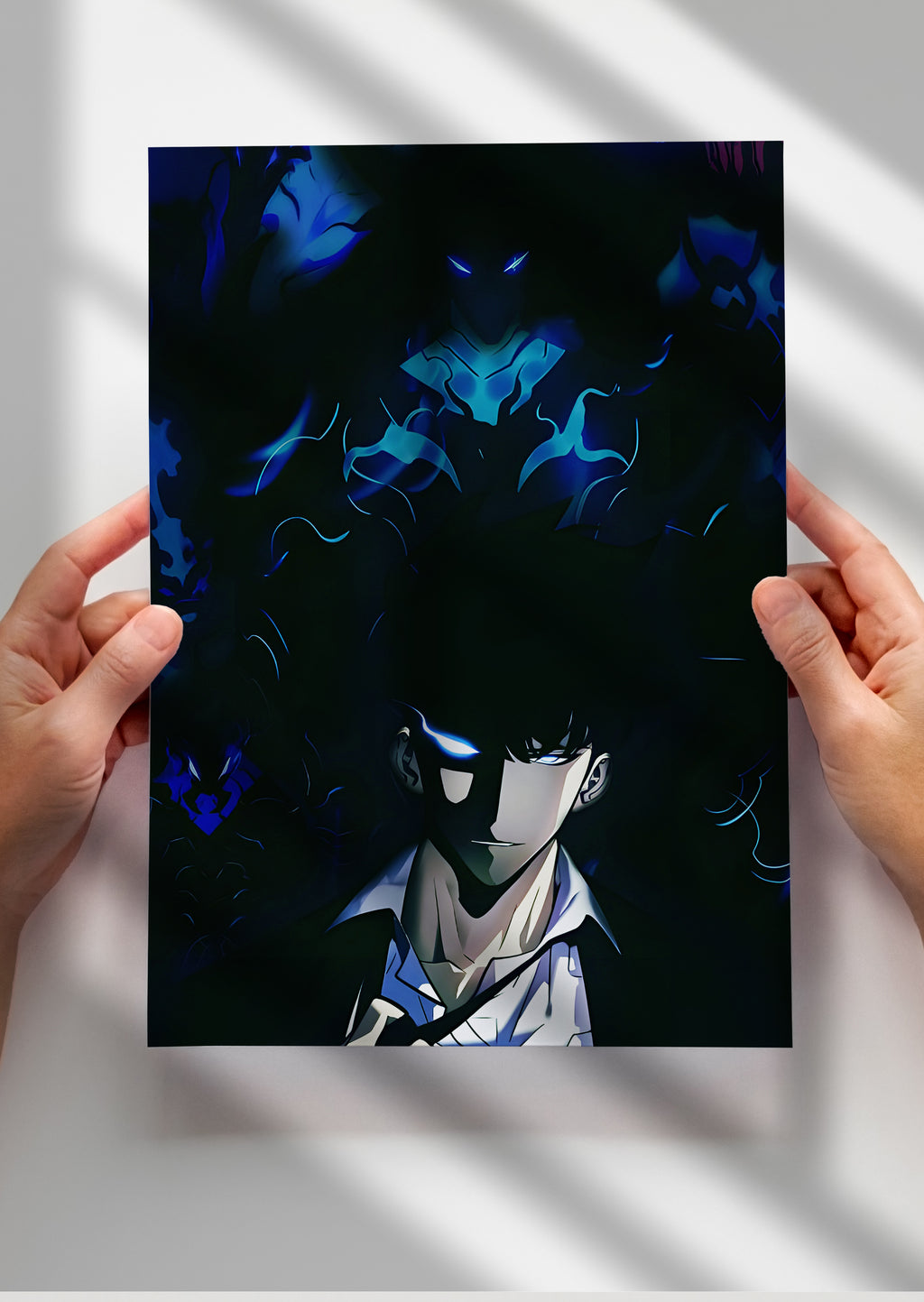 Solo Leveling Sung Jin Woo Shadow Monarch Anime Metal Poster