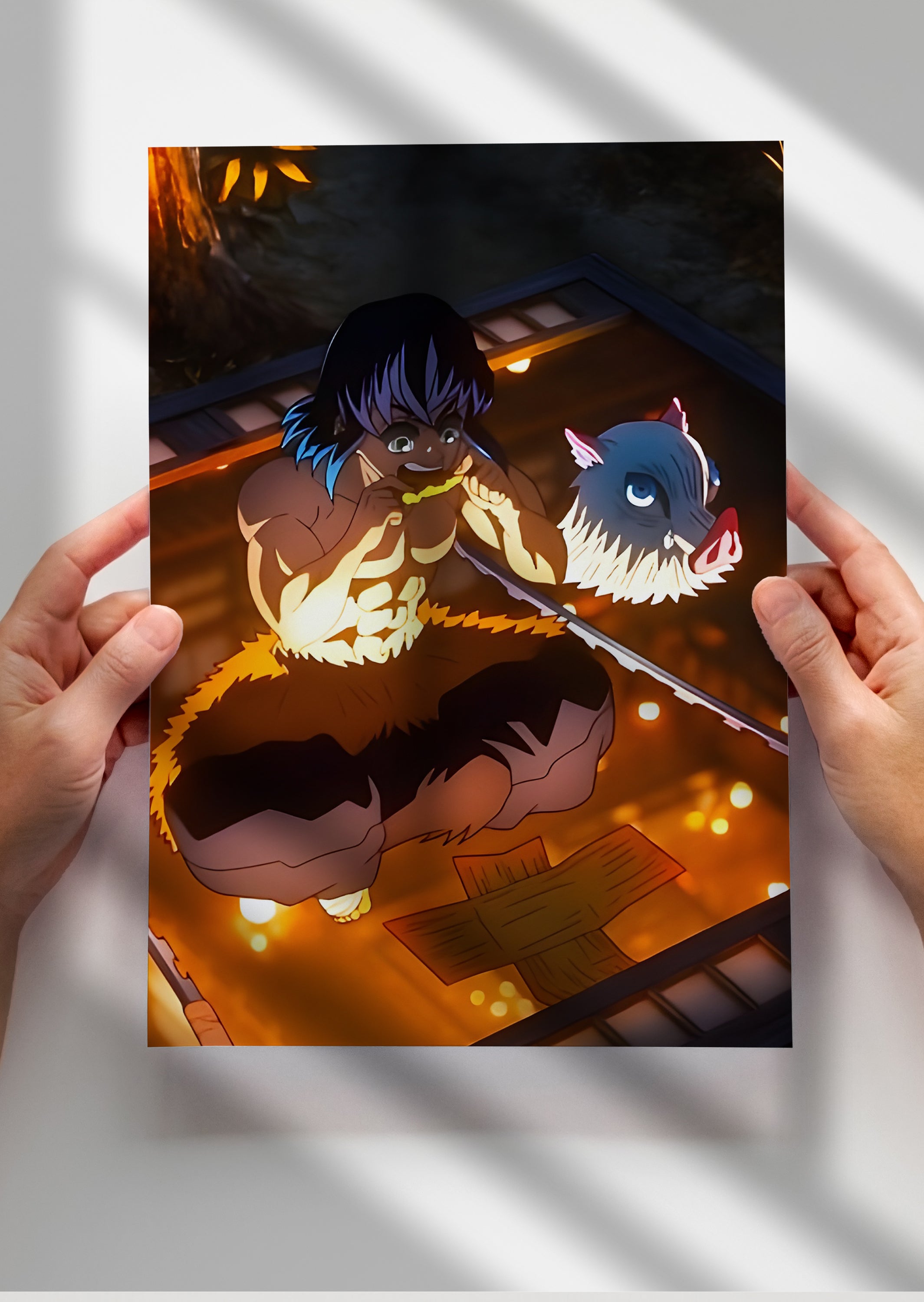Inosuke Hashibira Demon Slayer Infinity Castle Anime Metal Poster