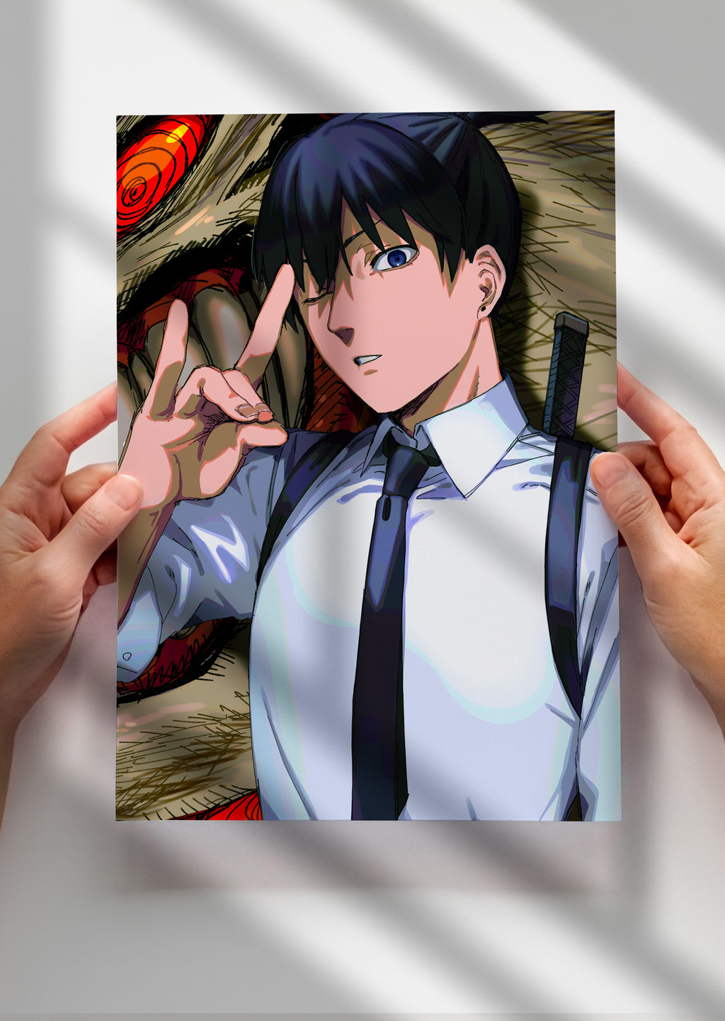 Chainsaw Man Aki Hayakawa Anime Metal Poster