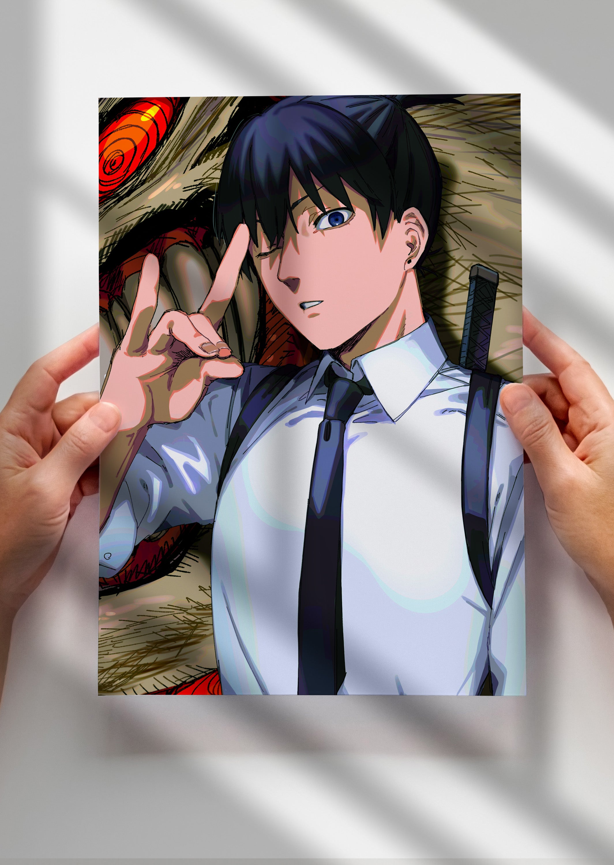 Chainsaw Man Aki Hayakawa Anime Metal Poster