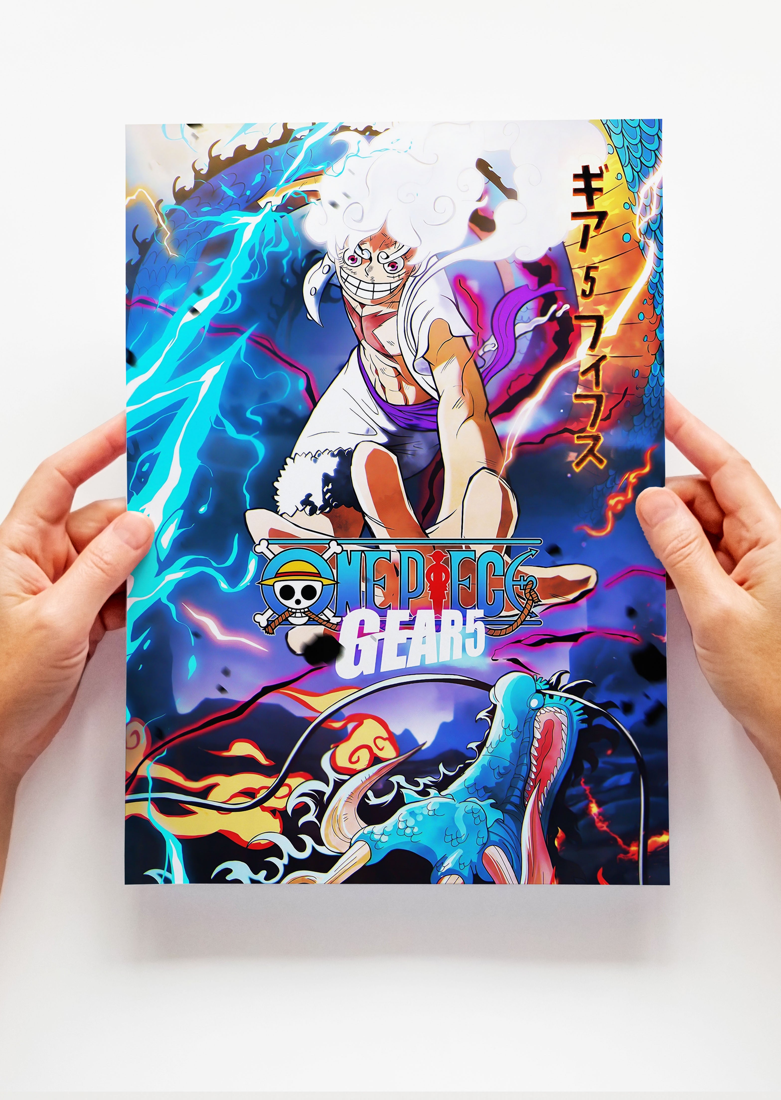 Monkey D Luffy Gear 5 One Piece Anime Metal Poster