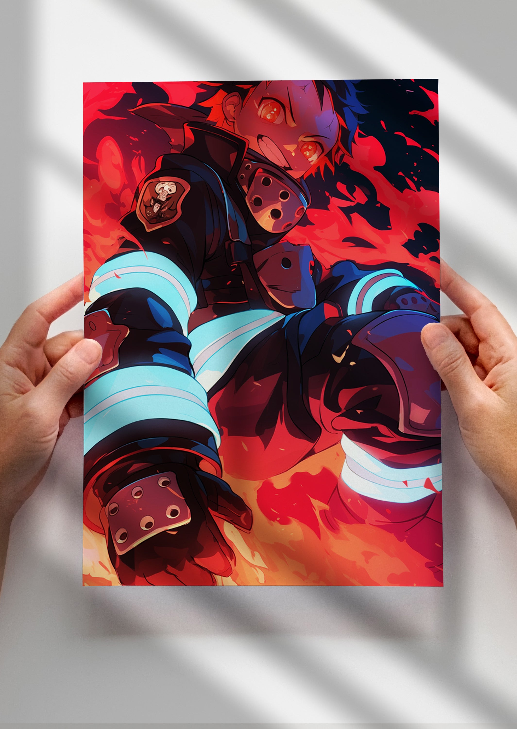 Fire Force Shinra Kusakabe Anime Metal Poster