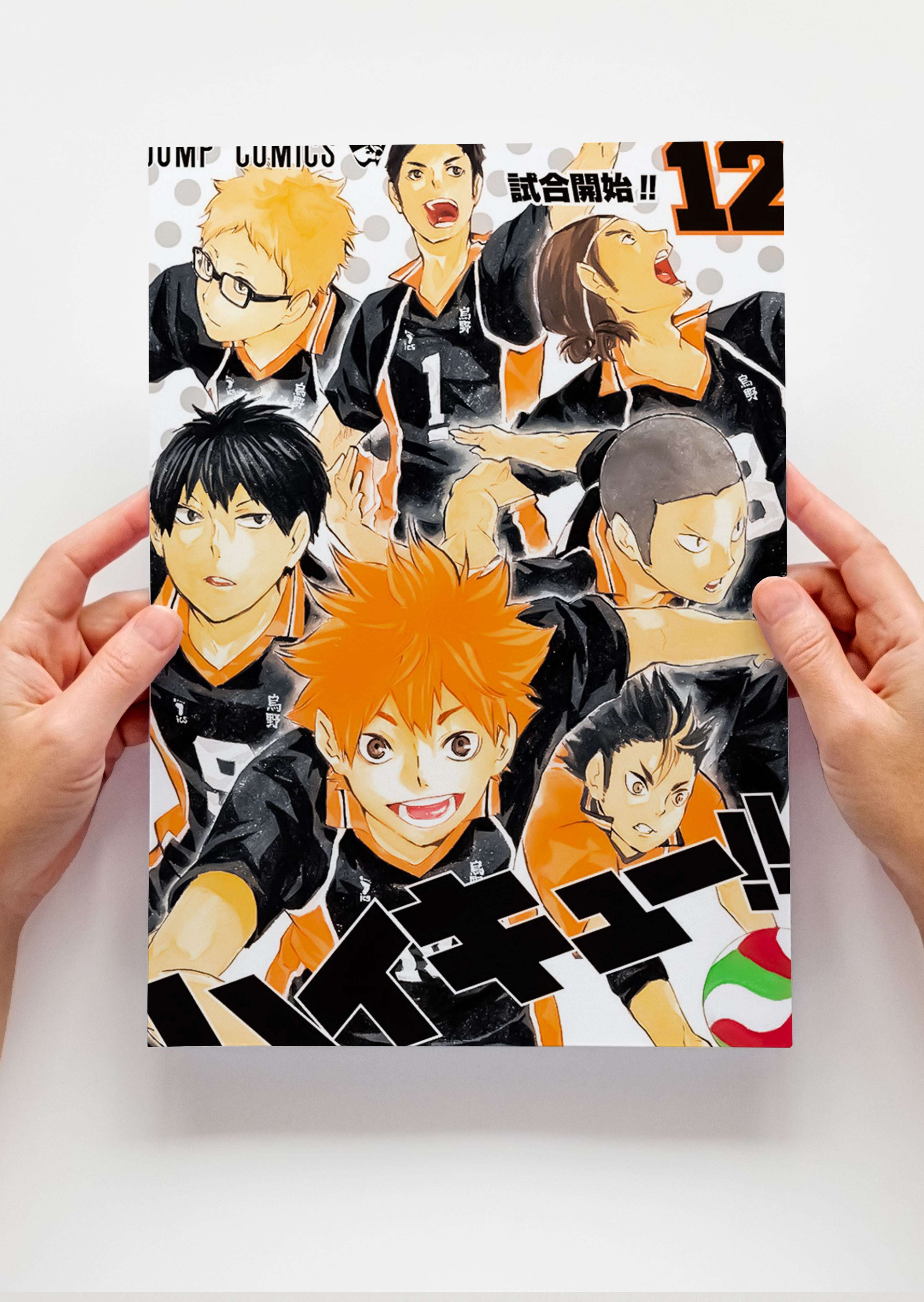 Haikyu!! Karasuno Hinata, Kageyama, Nishinoya, Azumane, Daichi, Tsukishima, Anime Metal Poster