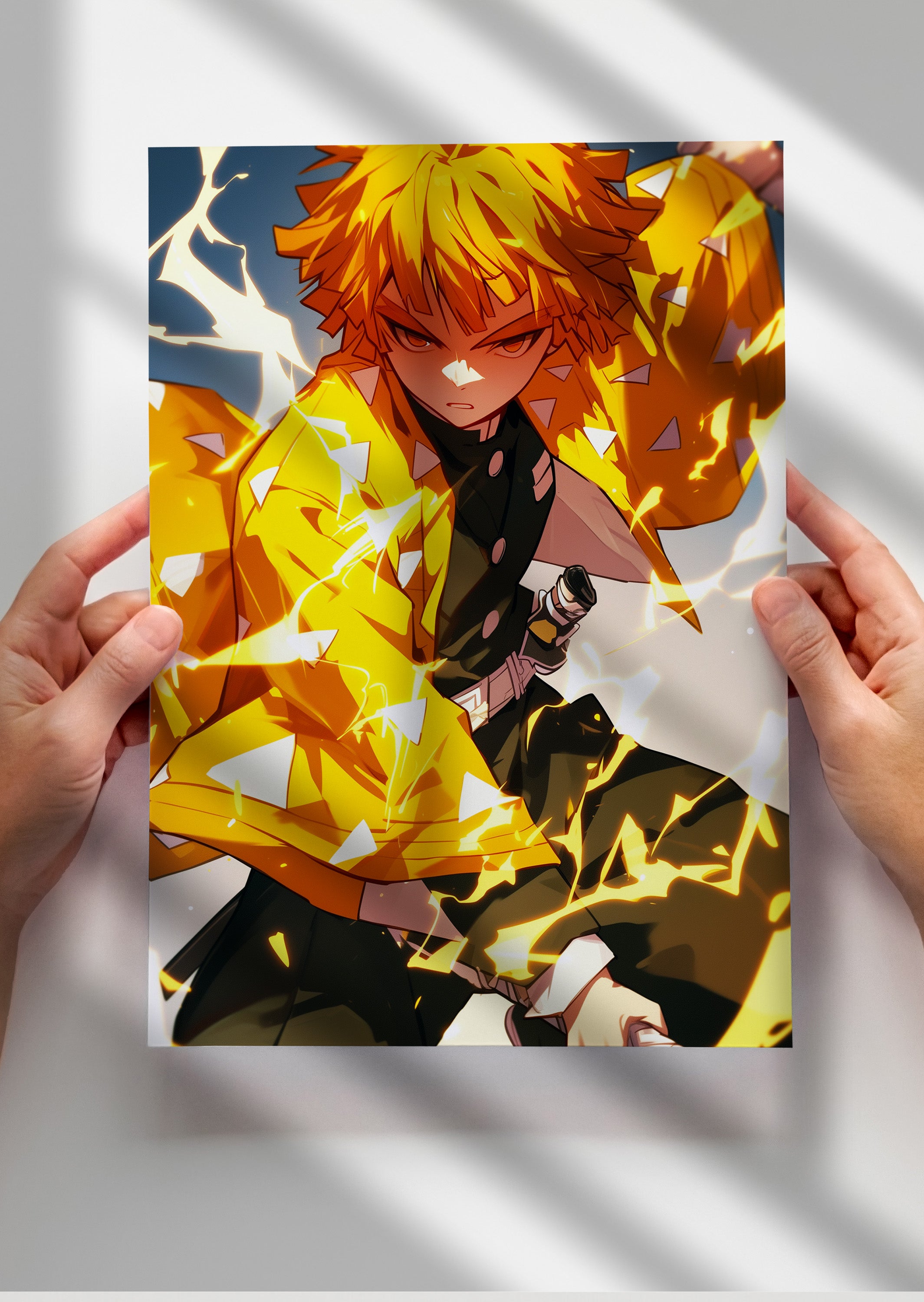 Demon Slayer Zenitsu Agatsuma Anime Metal Poster