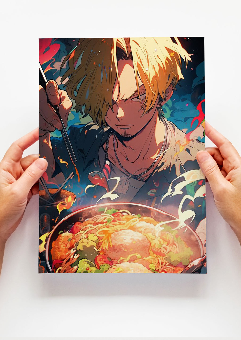 Vinsmoke Sanji X Ramen One Piece Anime Metal Poster