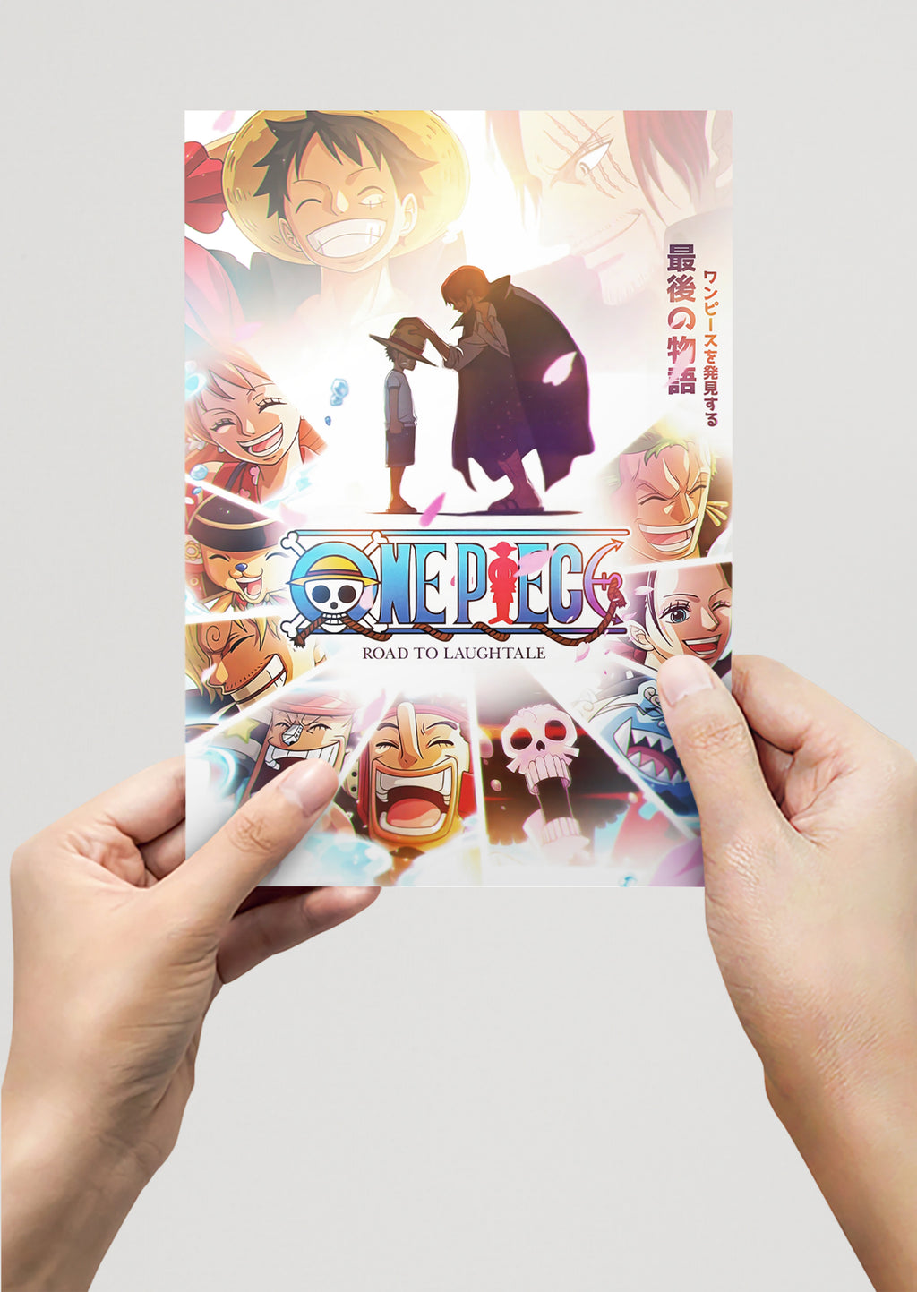 One Piece Luffy Shanks Zoro Sanji Nami Robin Chopper Brook Franky and Jimbei Anime Metal Poster