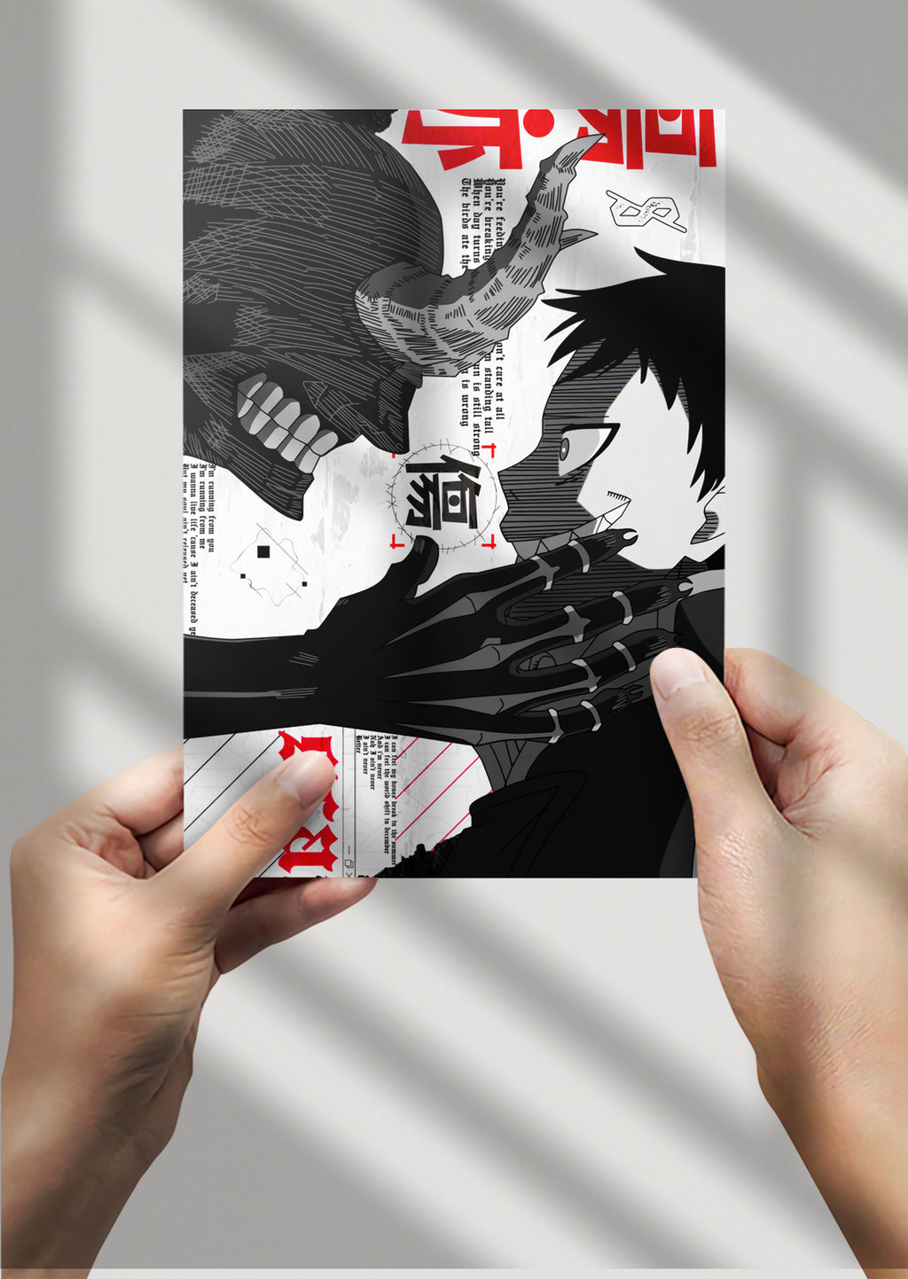 Shinra Kusakabe Fire Force Anime Metal Poster