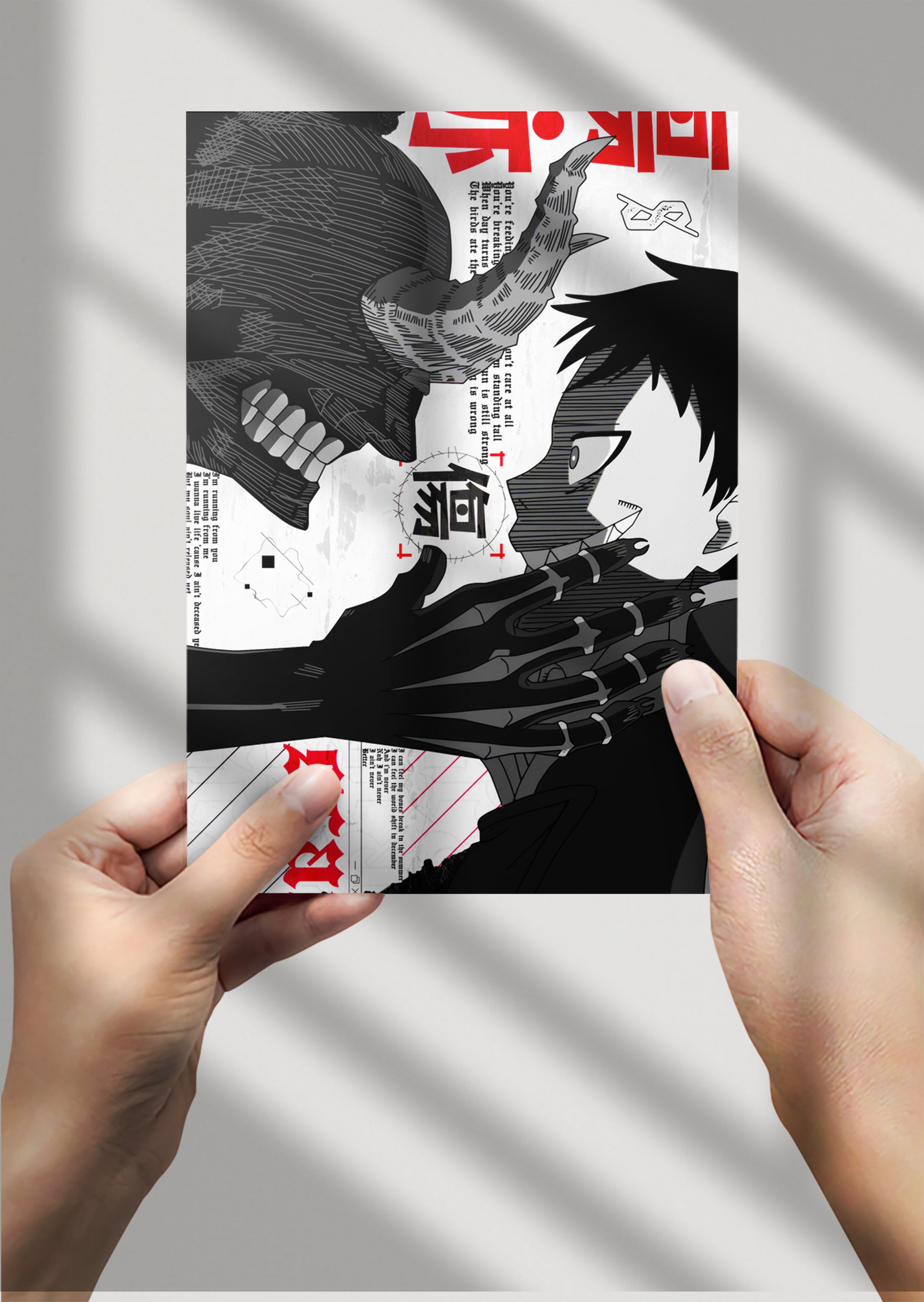 Shinra Kusakabe Fire Force Anime Metal Poster