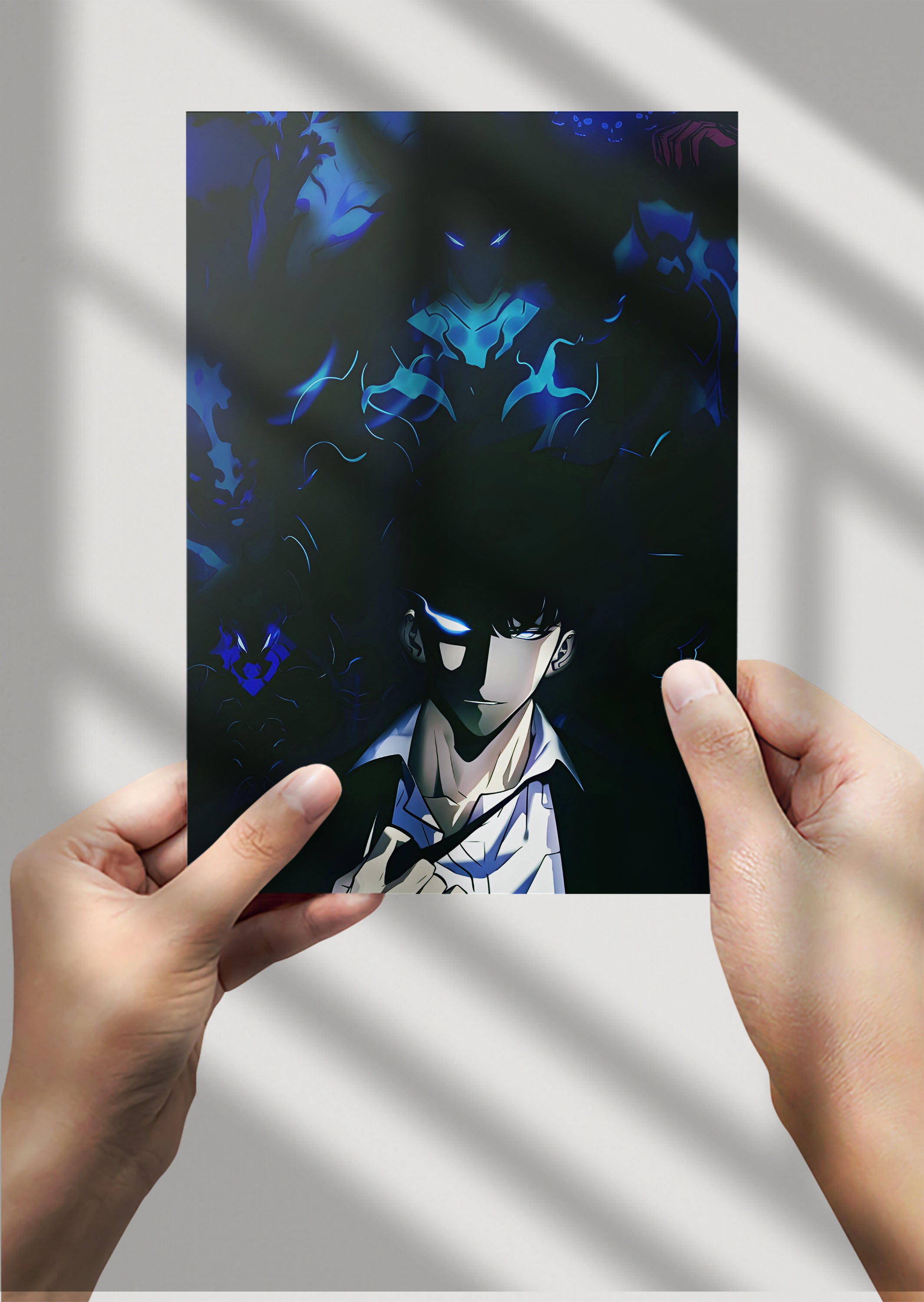 Solo Leveling Sung Jin Woo Shadow Monarch Anime Metal Poster