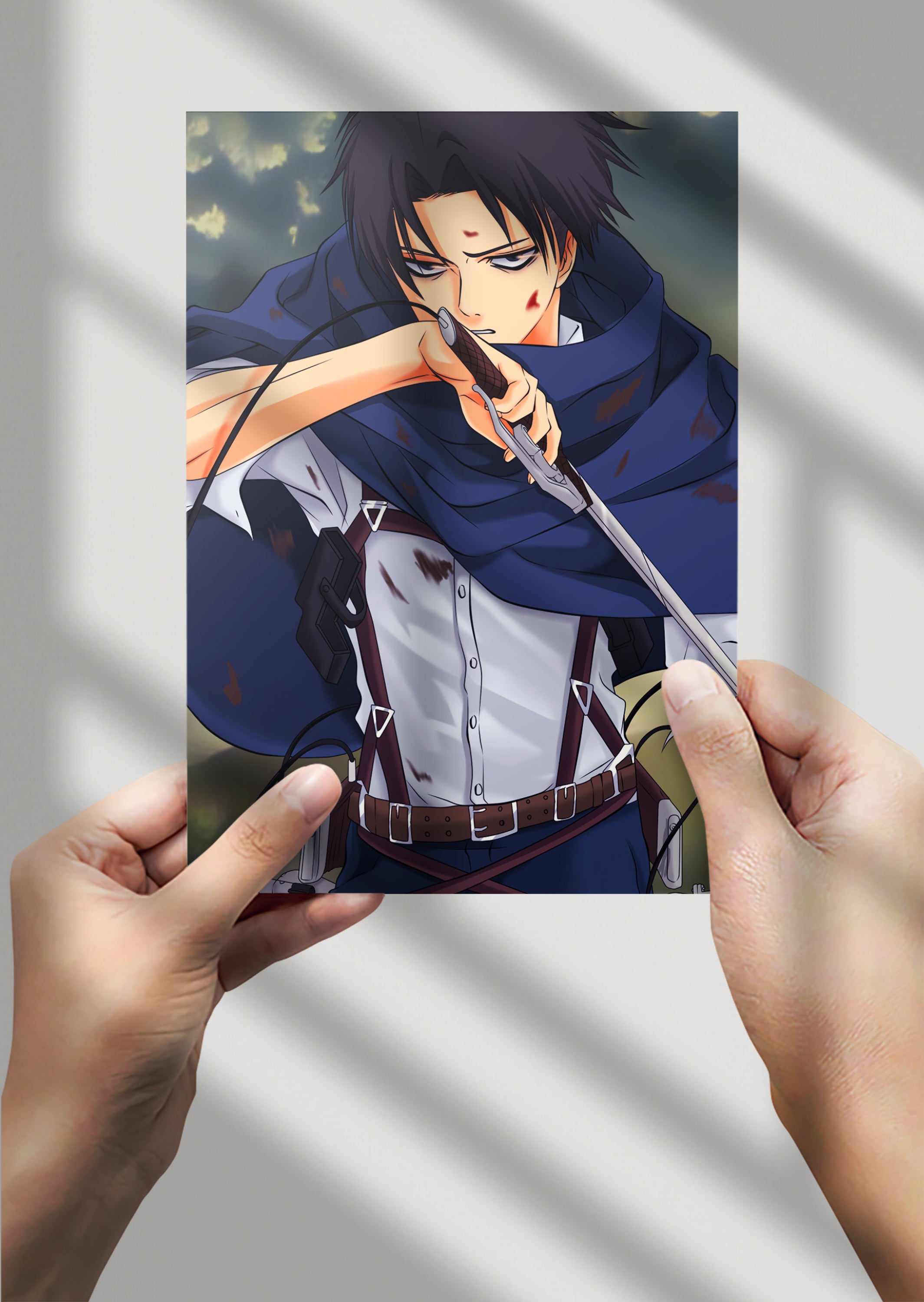 Levi Ackerman Attack on Titan Anime Metal Poster