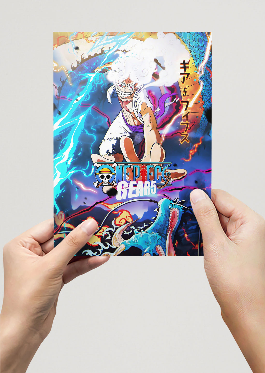 Monkey D Luffy Gear 5 One Piece Anime Metal Poster