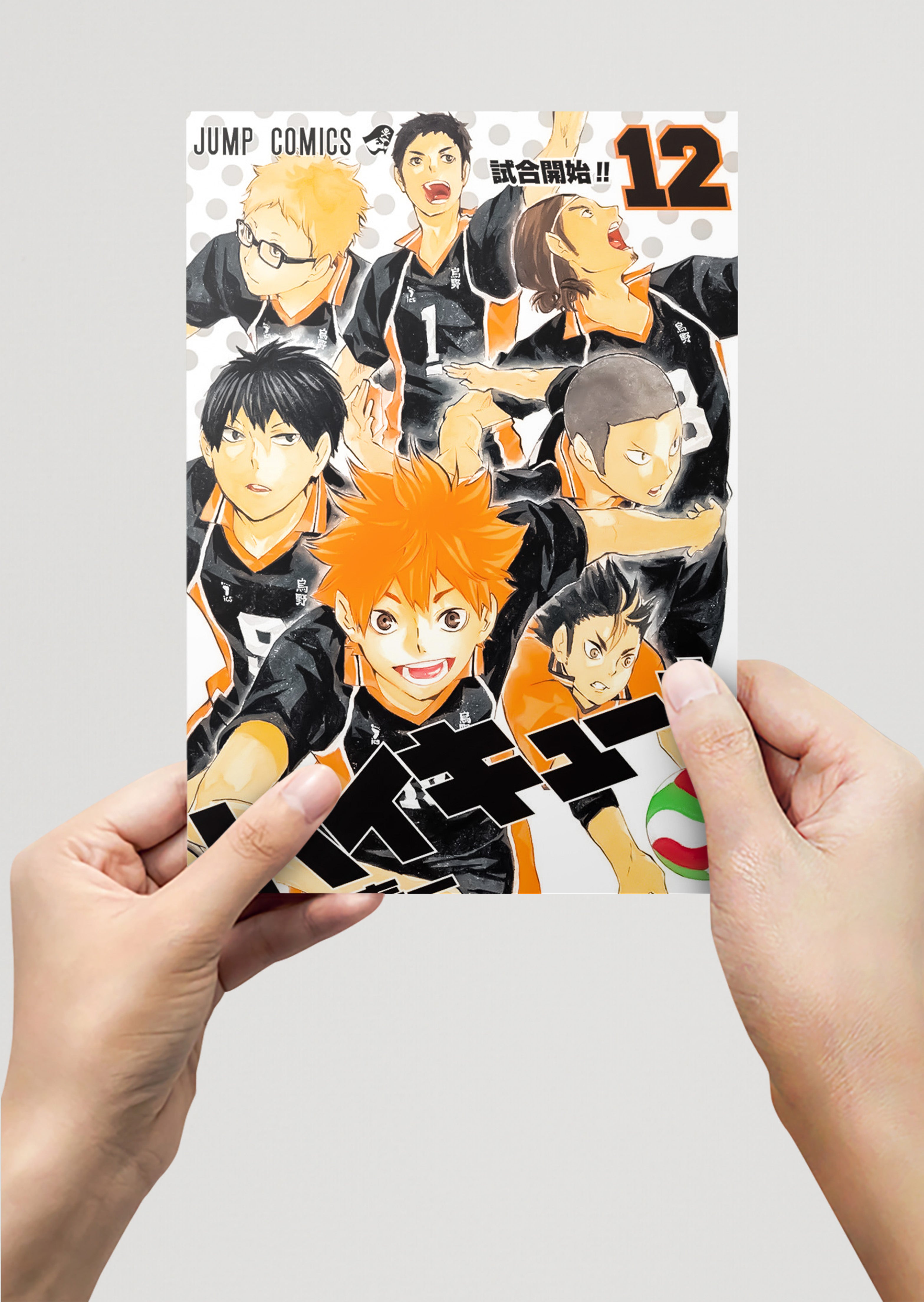 Haikyu!! Karasuno Hinata, Kageyama, Nishinoya, Azumane, Daichi, Tsukishima, Anime Metal Poster