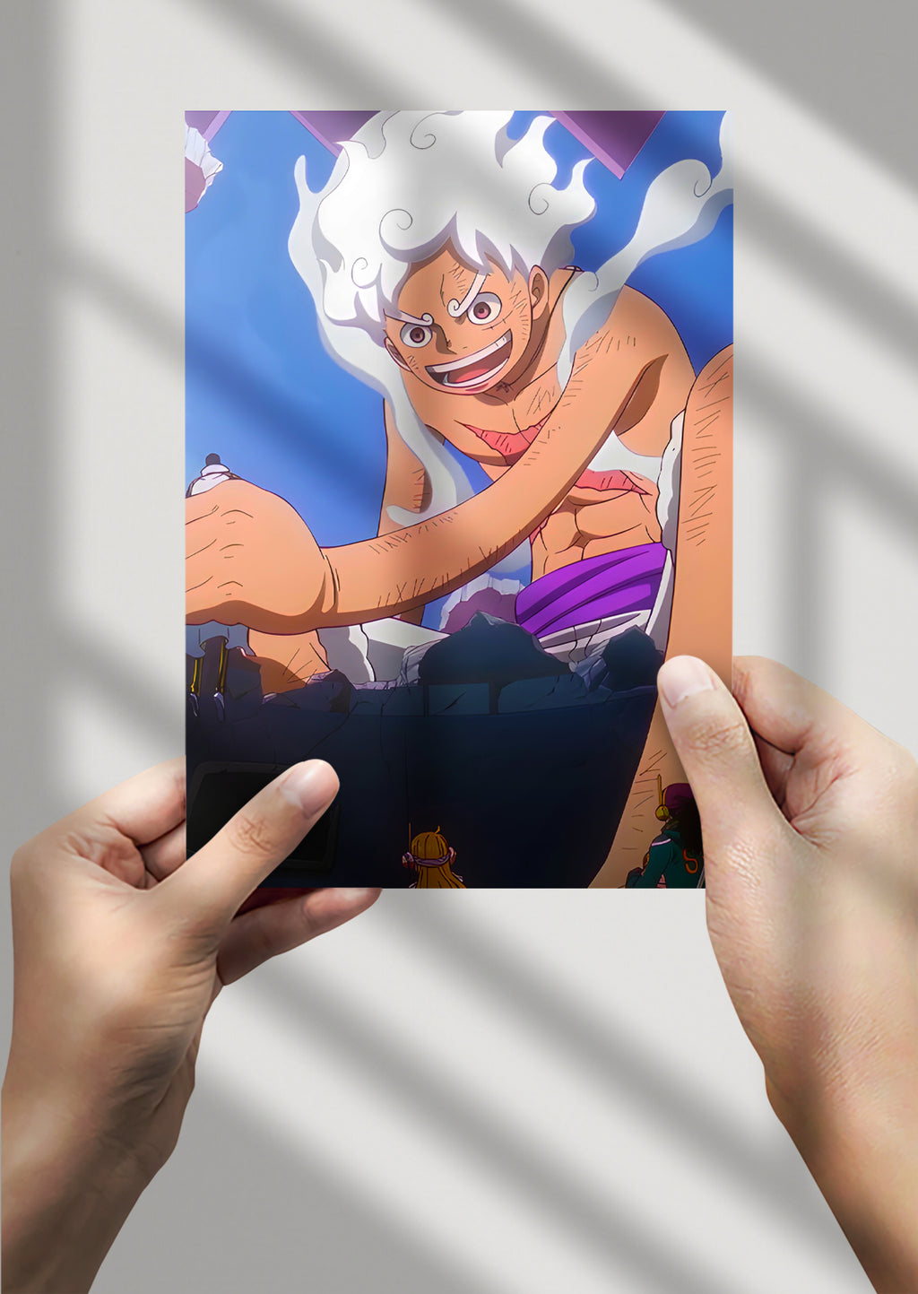 Monkey D Luffy Gear 5 Egghead Arc Anime Metal Poster