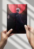 Gojo Satoru Jujutsu Kaisen Anime Metal Poster