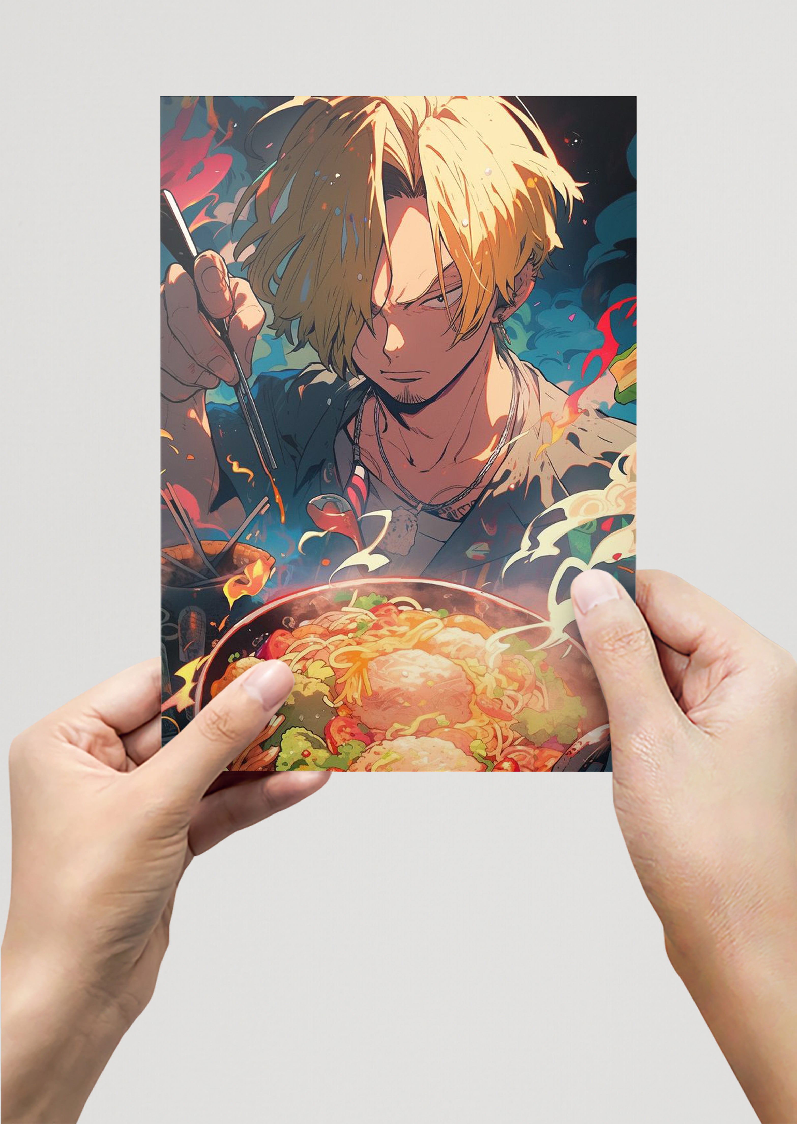 Vinsmoke Sanji X Ramen One Piece Anime Metal Poster