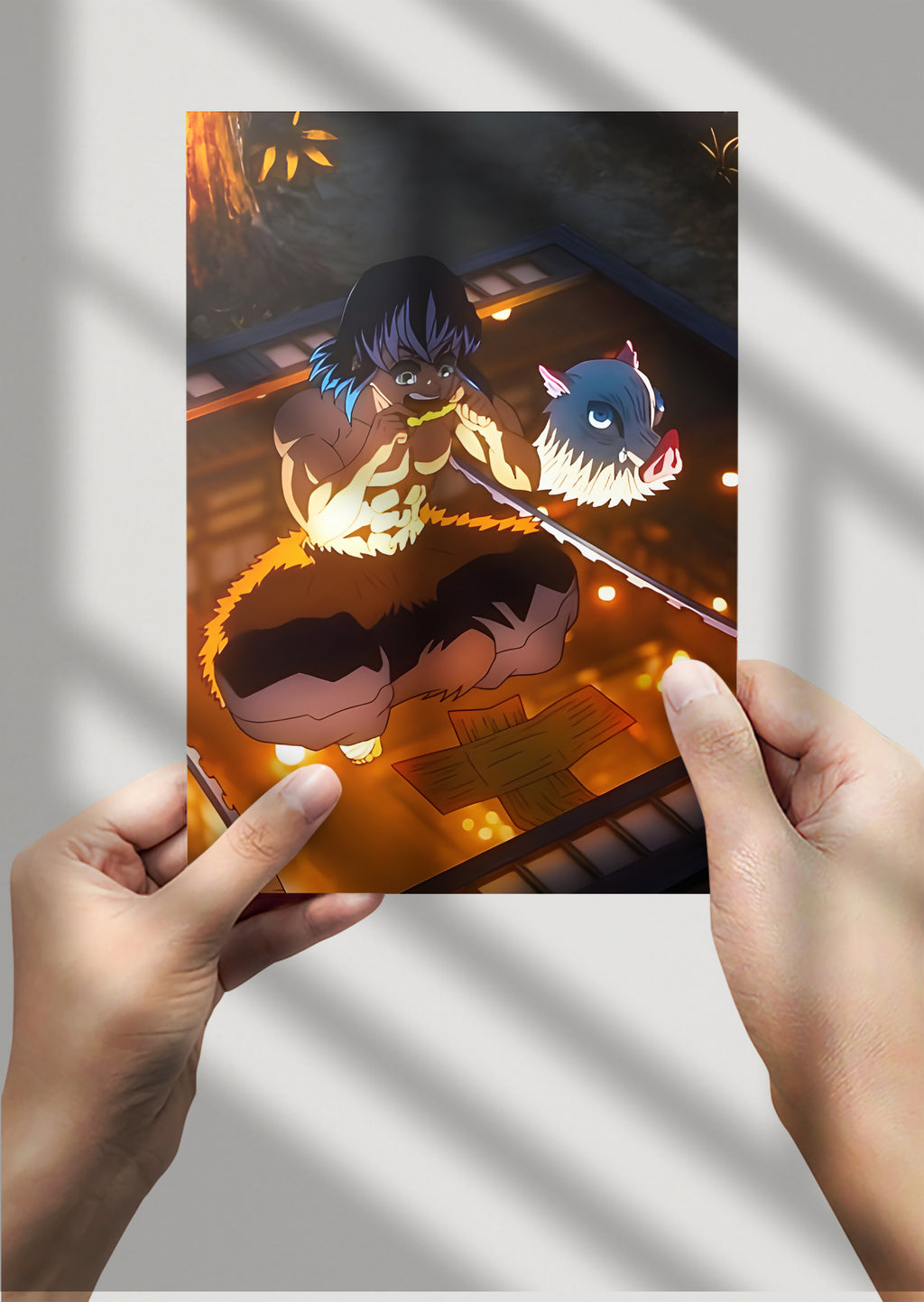 Inosuke Hashibira Demon Slayer Infinity Castle Anime Metal Poster