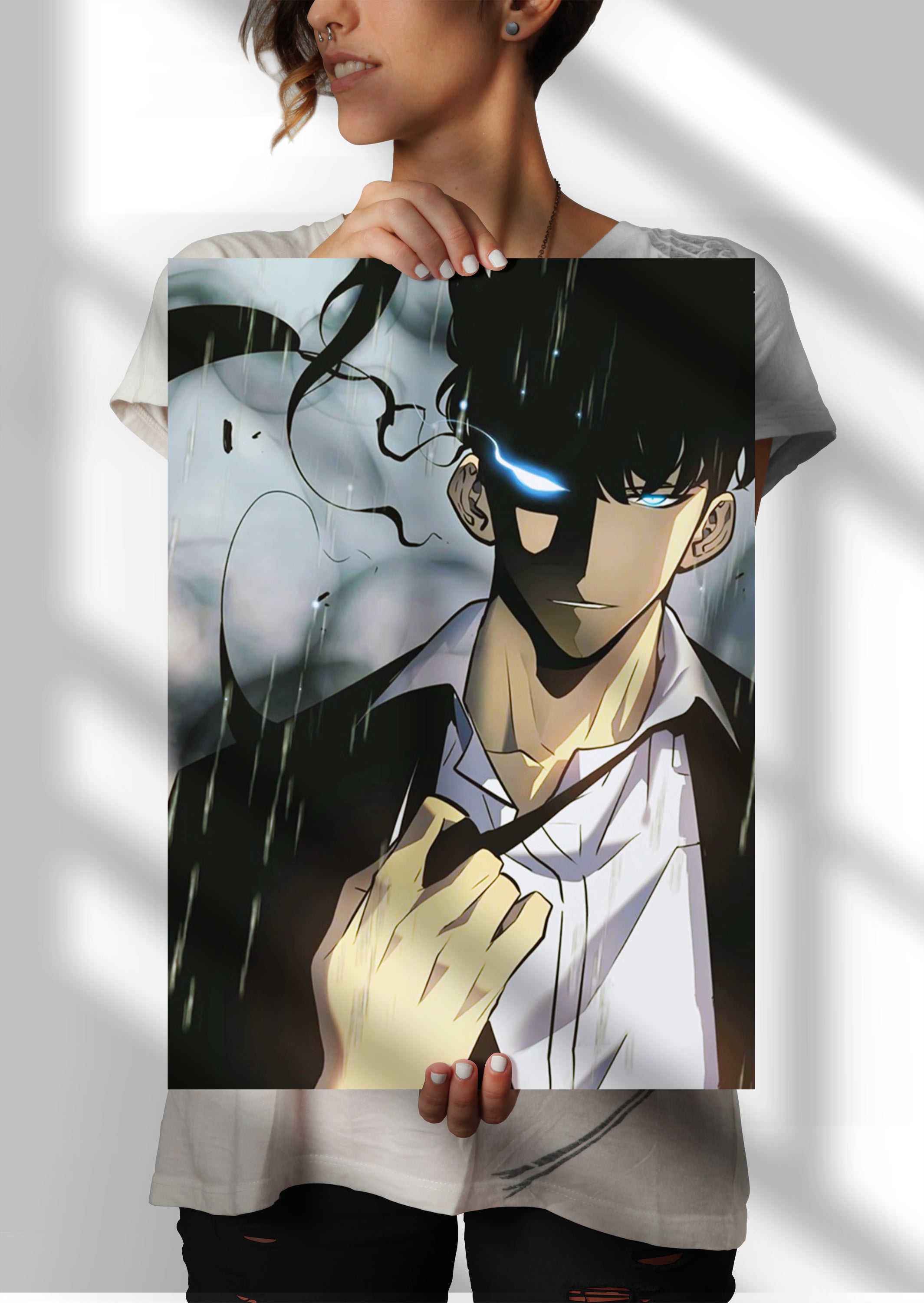 Solo Leveling Sung Jin Woo Anime Metal Poster