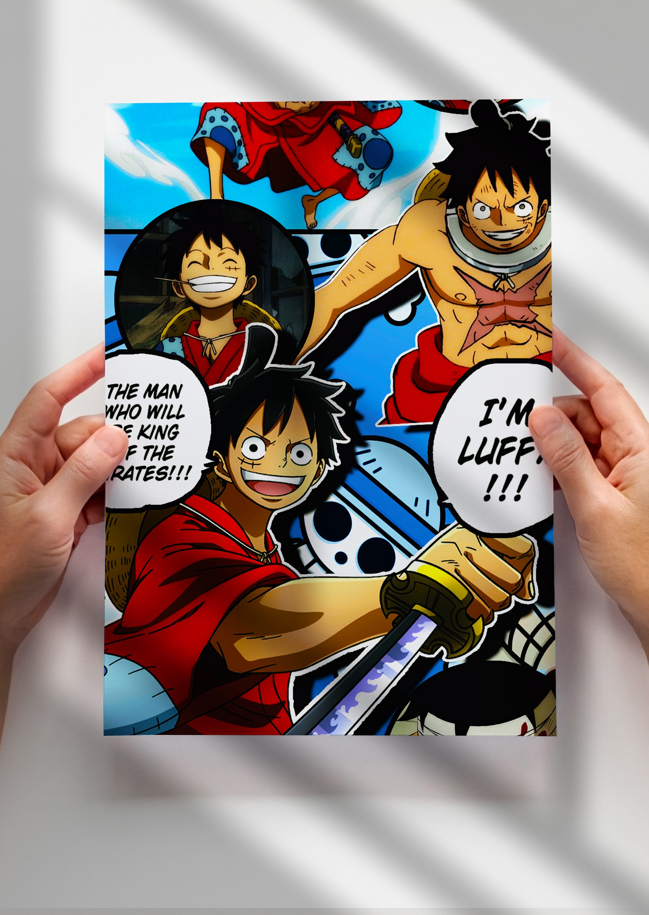 Monkey D Luffy King of Pirates One Piece Anime Metal Poster