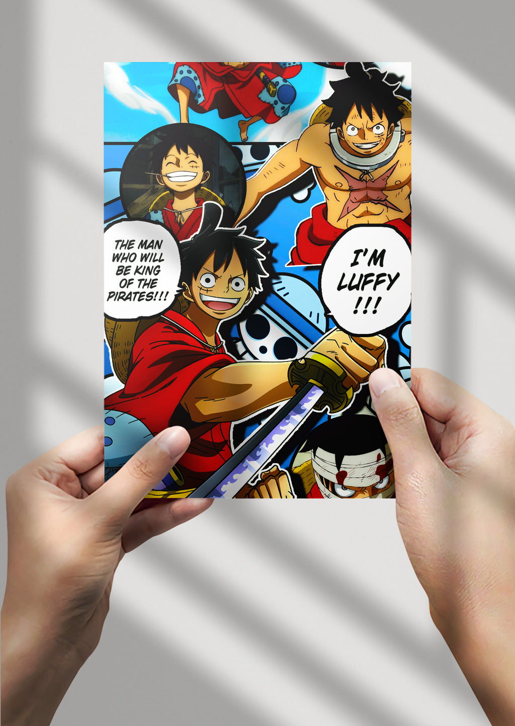 Monkey D Luffy King of Pirates One Piece Anime Metal Poster