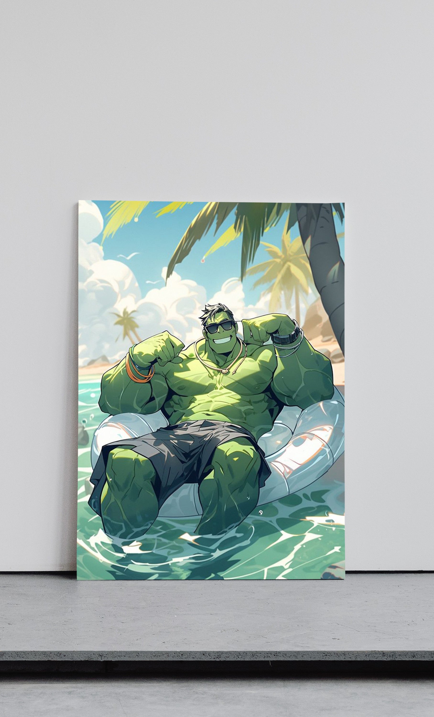 Hulk On Vacation Marvel Wall Poster