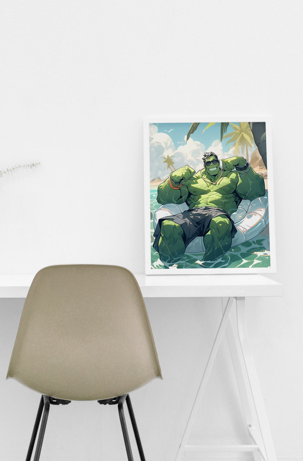 Hulk On Vacation Marvel Wall Poster