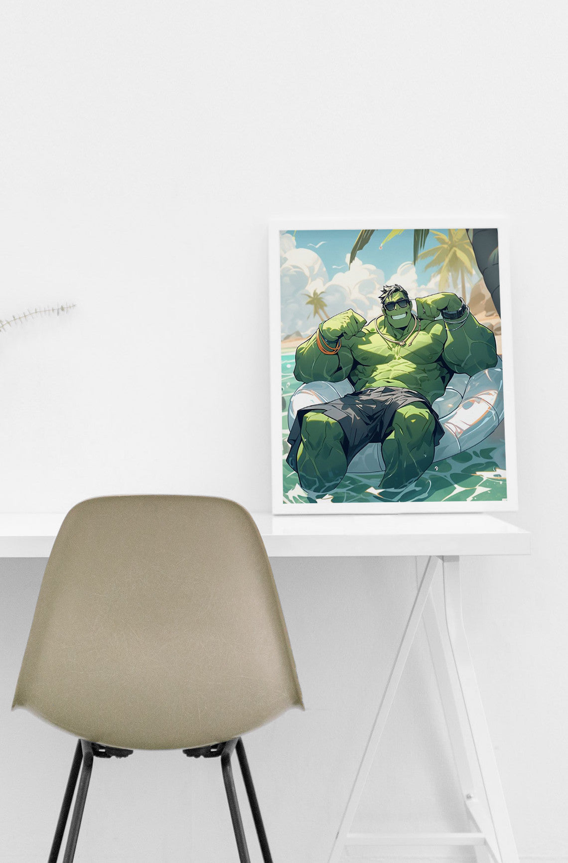 Hulk On Vacation Marvel Wall Poster