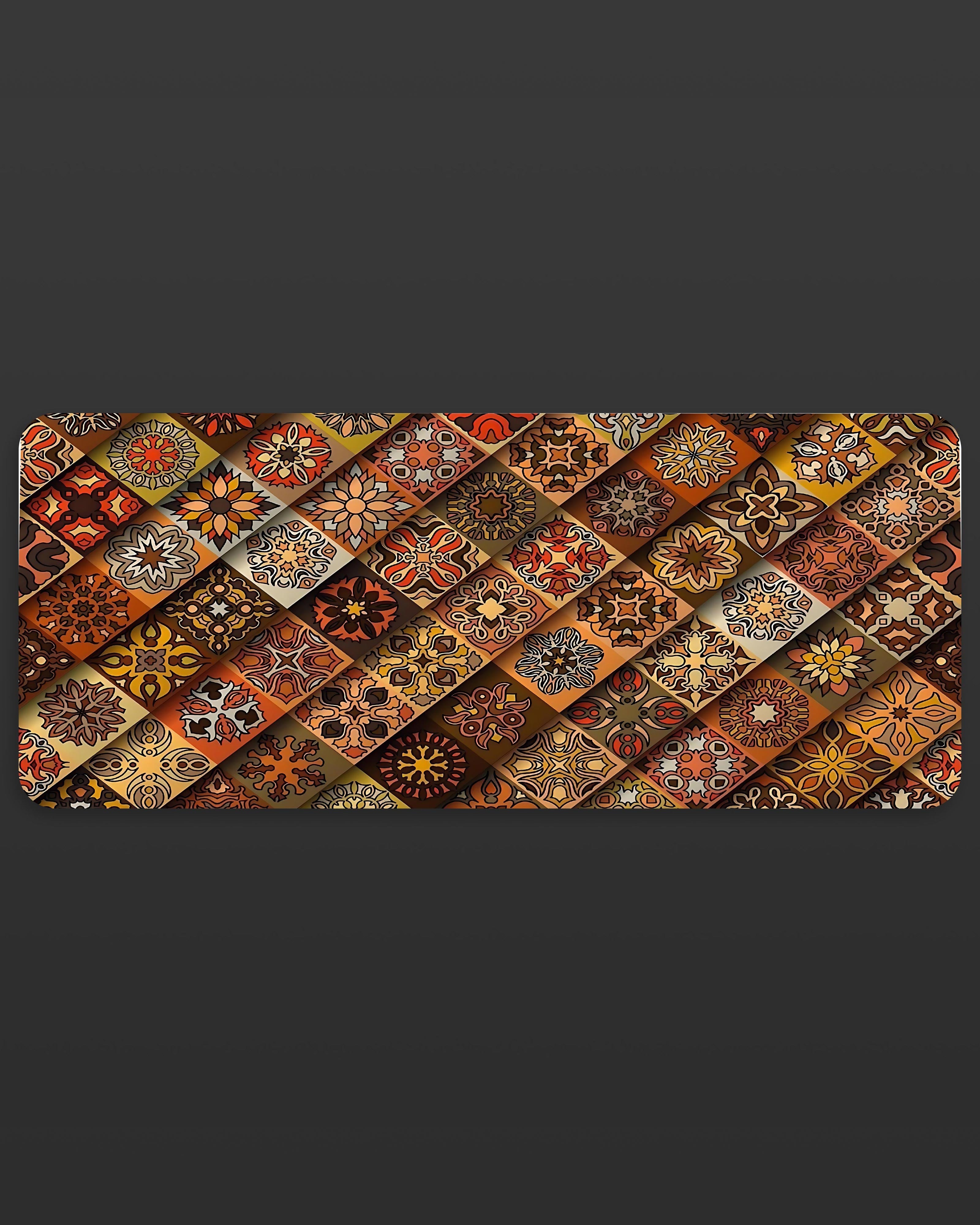 Indie Soul Desk Mat – Indian Aesthetic Art Desk Pad  58 × 28 cm Smooth Surface Mat