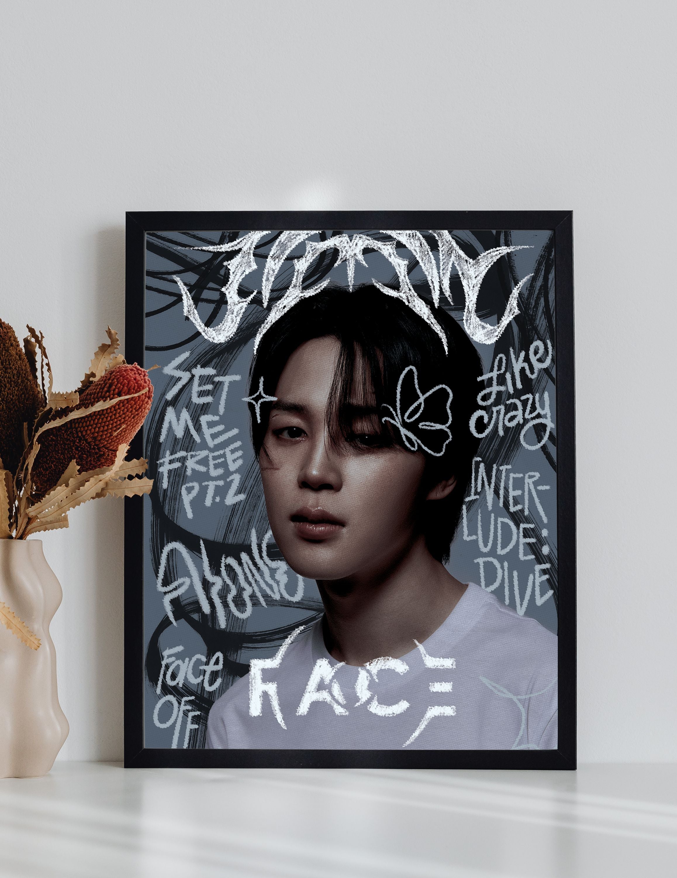 Jimin Face BTS Wall Poster Style II