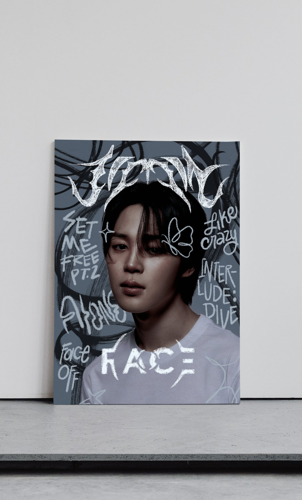 Jimin Face BTS Wall Poster Style II