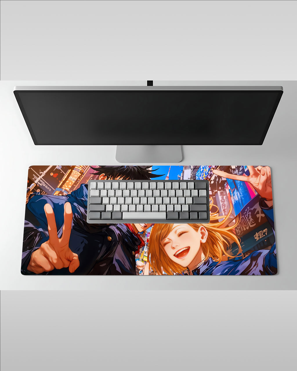 Jujutsu Kaisen Trio Desk Mat – Dark Energy Gaming Pad  58 × 28 cm Desk Surface