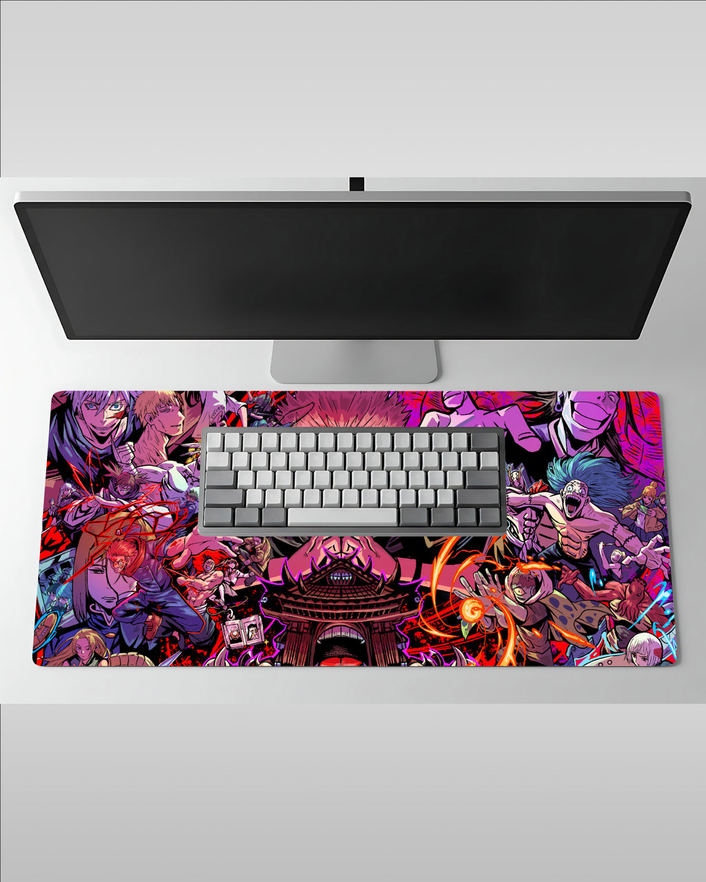 Jujutsu Kaisen Sukuna Desk Mat – Dark Energy Gaming Pad  58 × 28 cm Desk Surface Mat