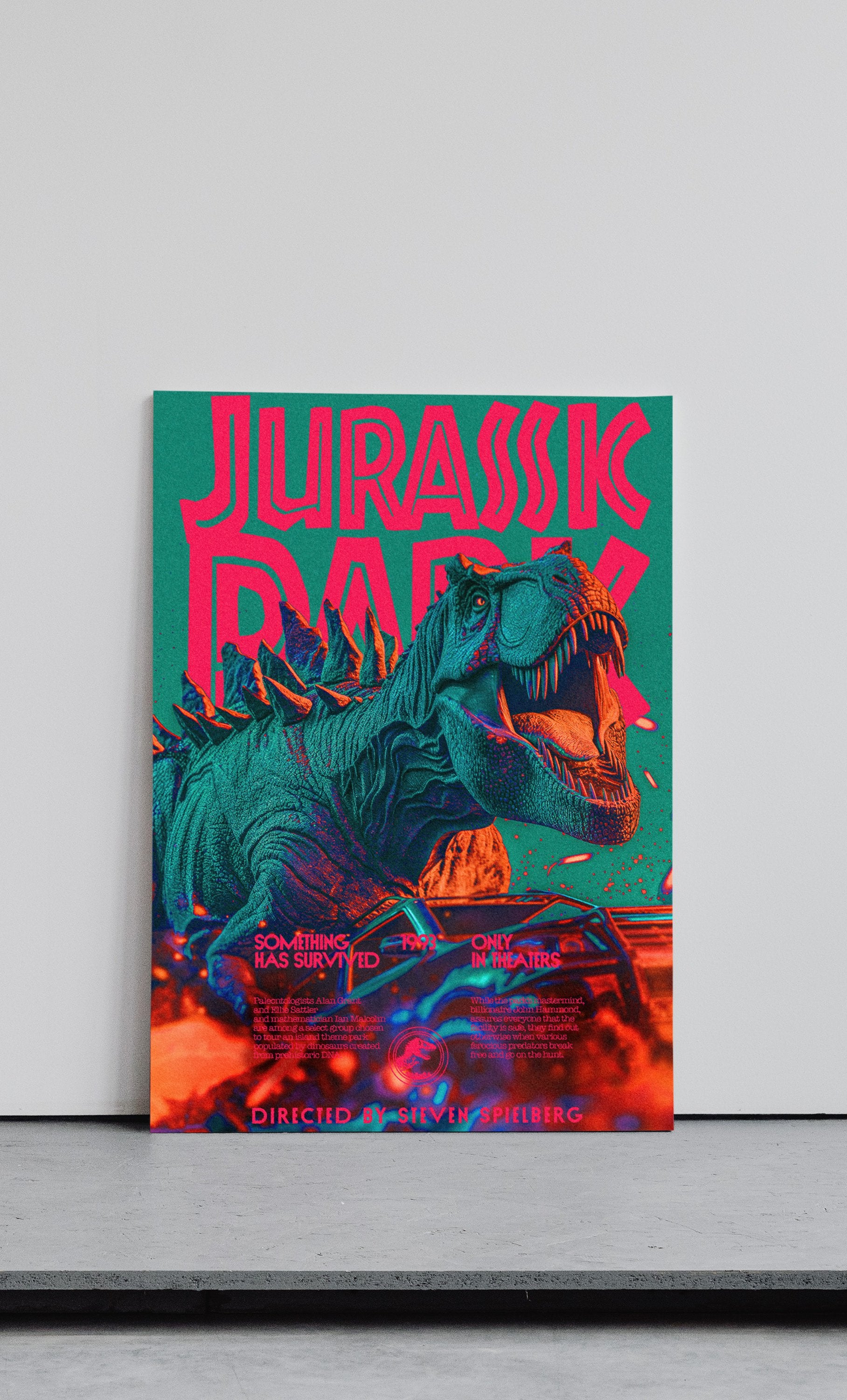 Jurassic Park 1993 Movie Vintage Wall Poster